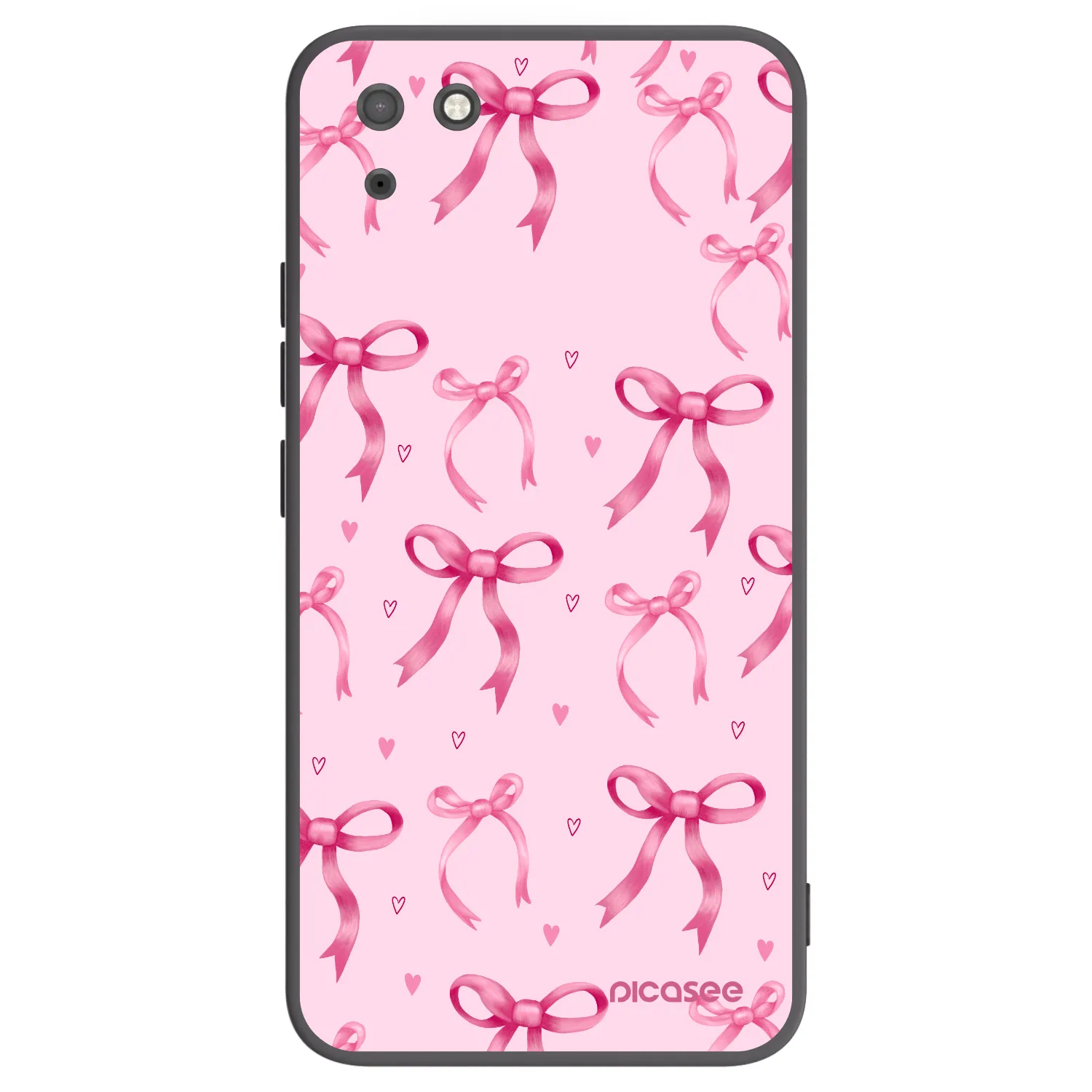 Picasee silikonowe czarne etui na Huawei Y5P - Bow Aesthetic