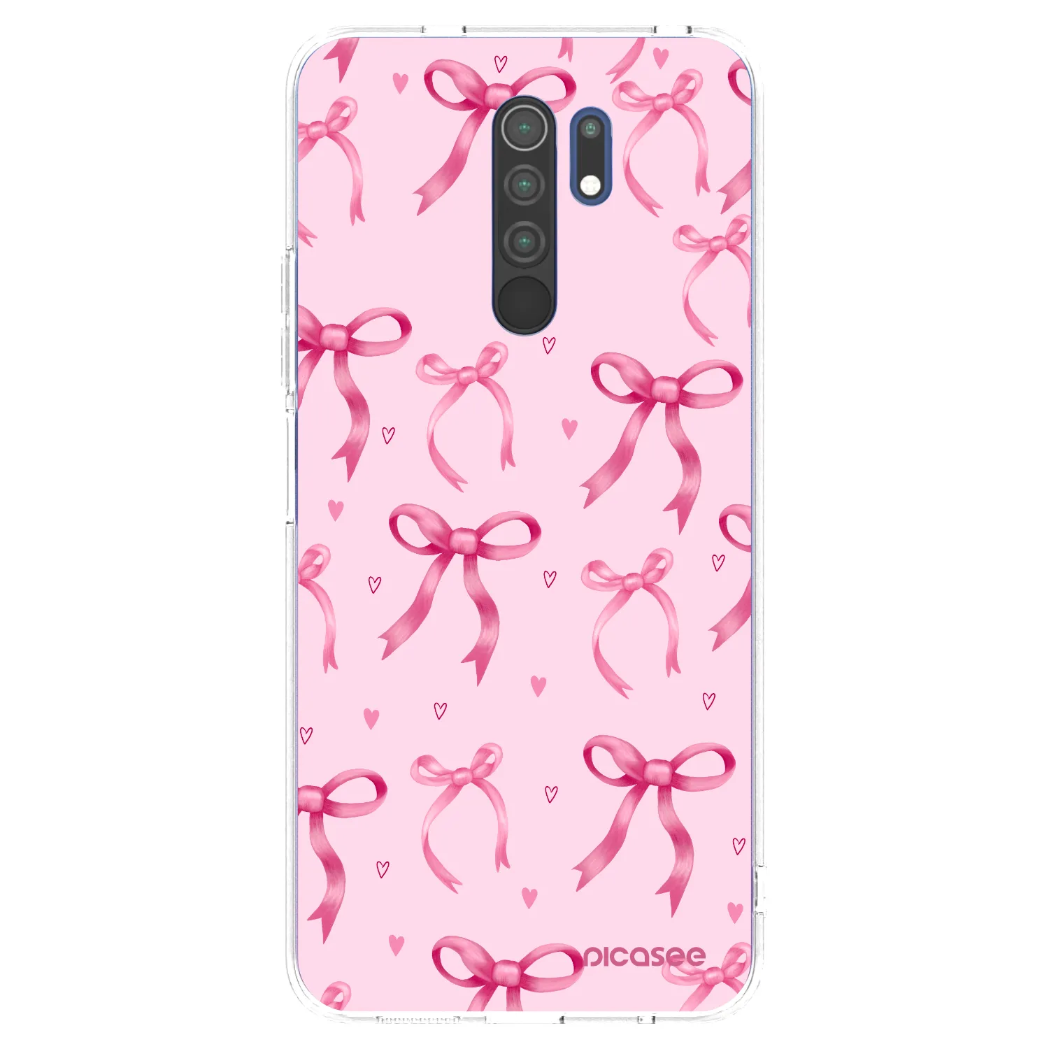Picasee silikonowe przeźroczyste etui na Xiaomi Redmi 9 - Bow Aesthetic