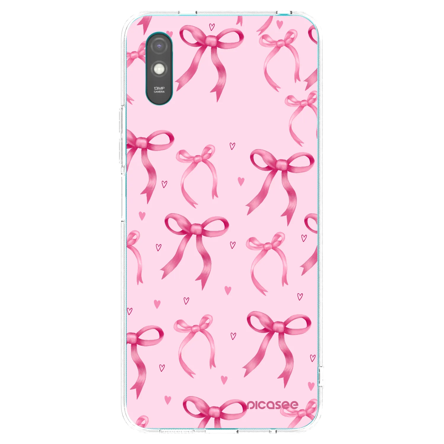 Picasee silikonowe przeźroczyste etui na Xiaomi Redmi 9A - Bow Aesthetic