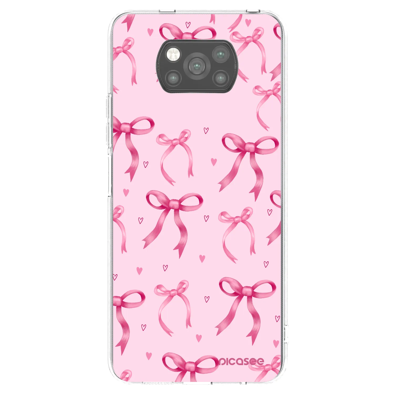 Picasee silikonowe czarne etui na Xiaomi Poco X3 - Bow Aesthetic