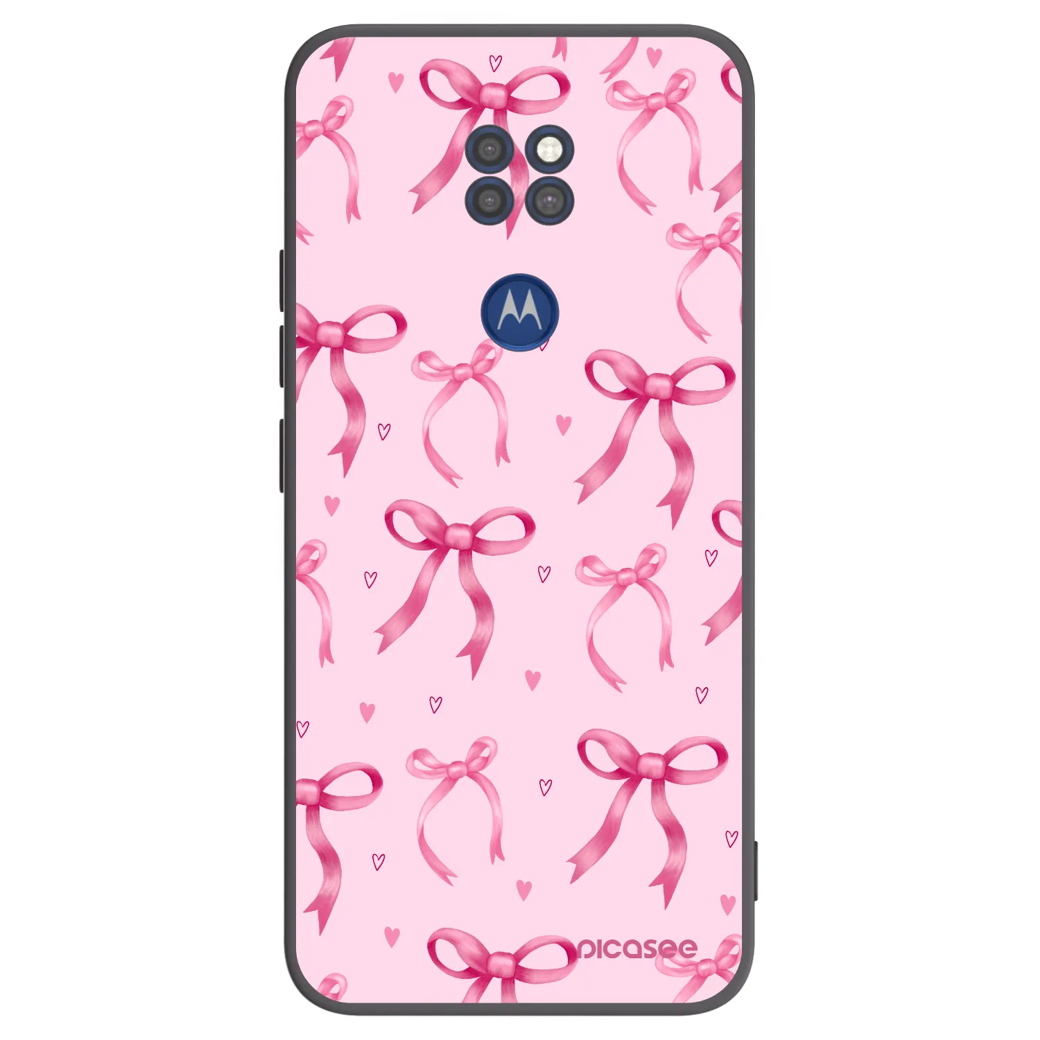 Picasee silikonowe czarne etui na Motorola Moto G9 Play - Bow Aesthetic