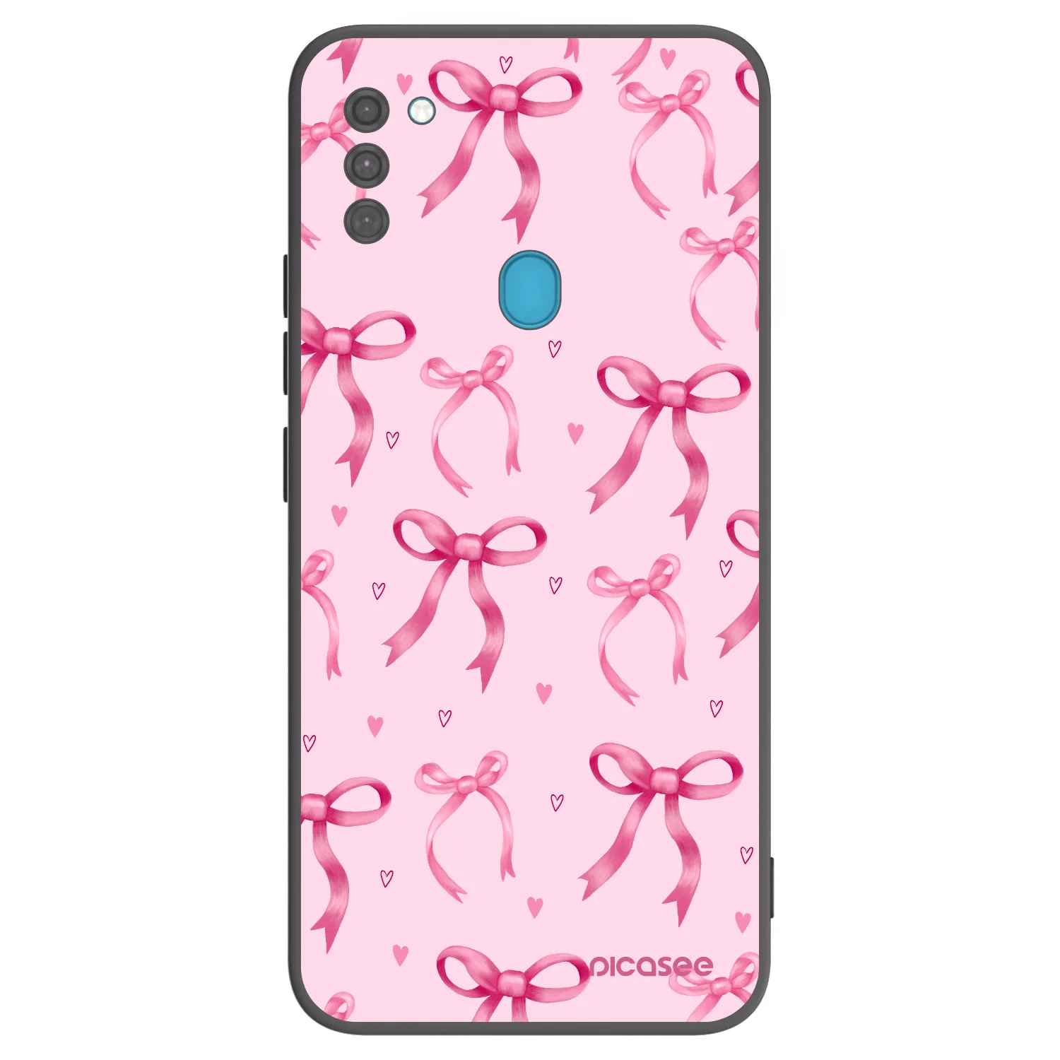 Picasee silikonowe czarne etui na Samsung Galaxy M11 - Bow Aesthetic