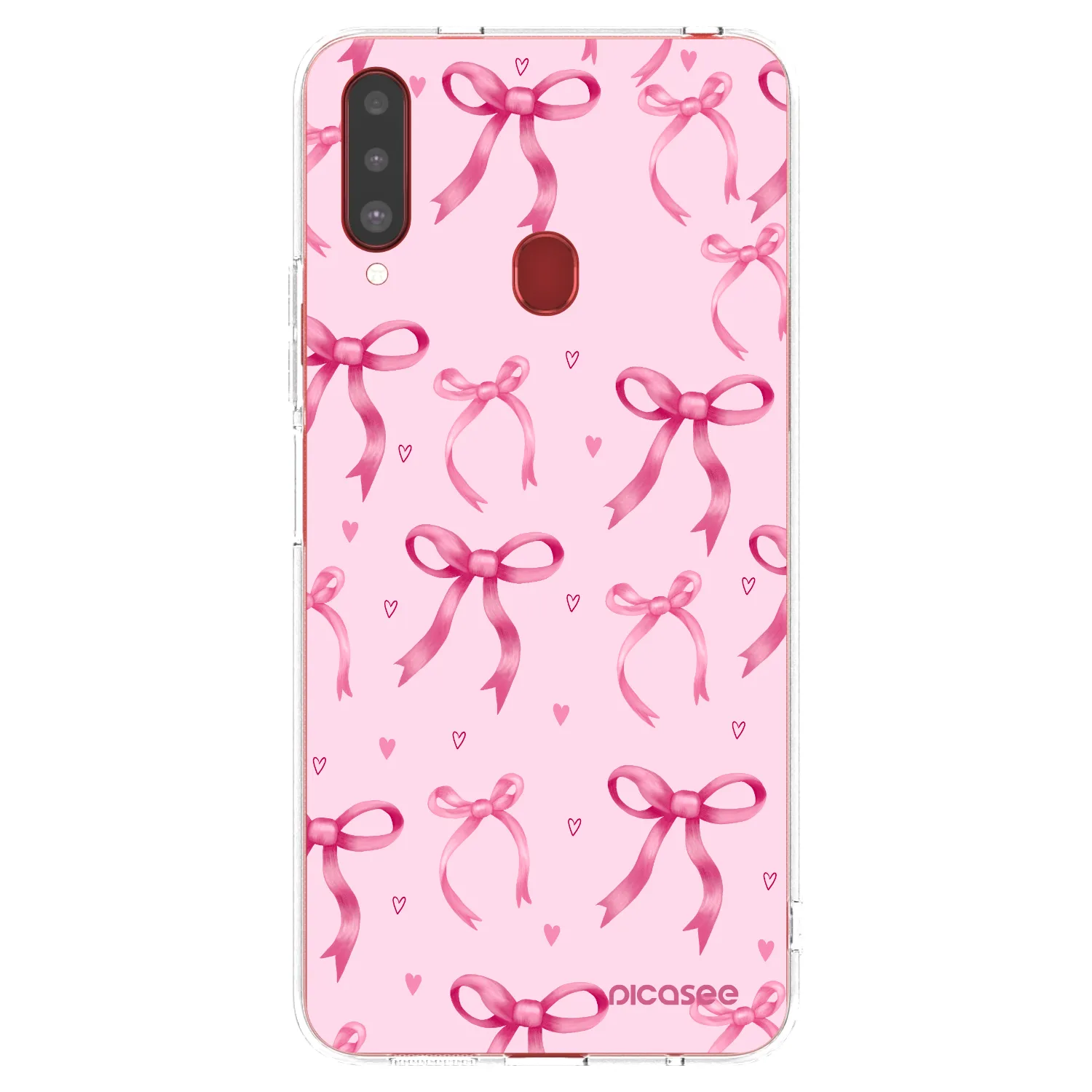 Picasee silikonowe przeźroczyste etui na Samsung Galaxy A20s - Bow Aesthetic