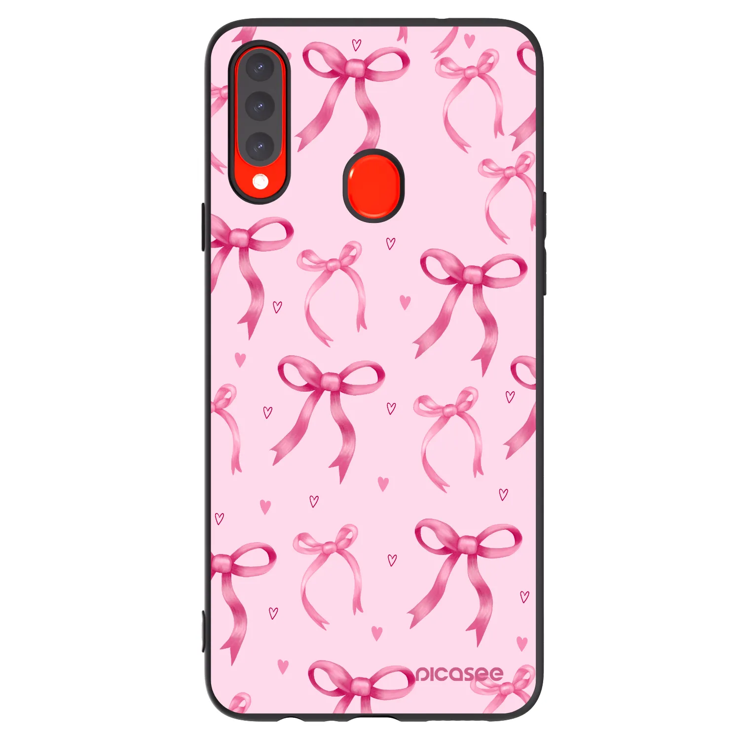 Picasee silikonowe czarne etui na Samsung Galaxy A20s - Bow Aesthetic