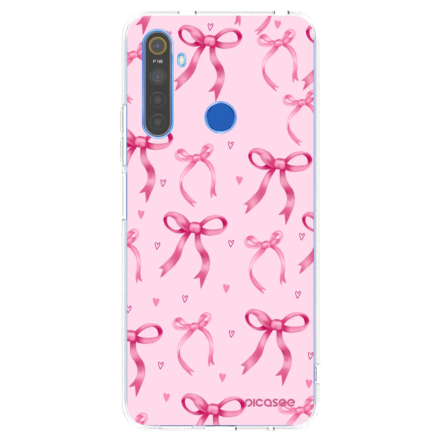 Picasee silikonowe przeźroczyste etui na Realme 5 - Bow Aesthetic