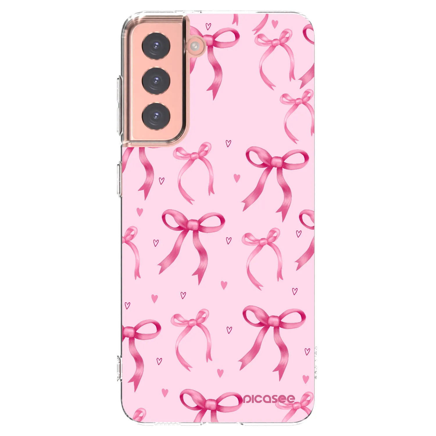 Picasee silikonowe przeźroczyste etui na Samsung Galaxy S21 5G G991B - Bow Aesthetic