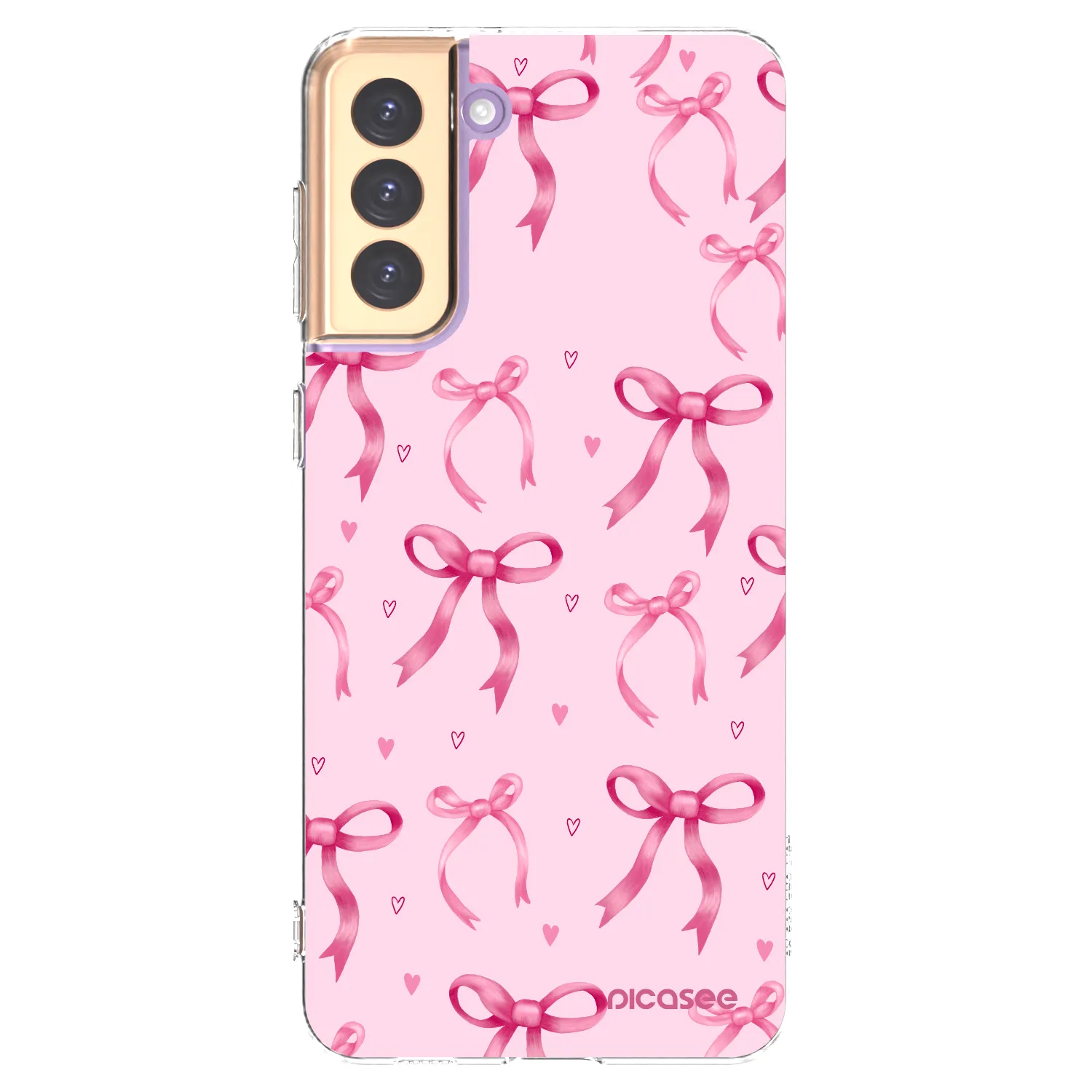Picasee silikonowe przeźroczyste etui na Samsung Galaxy S21+ 5G G996F - Bow Aesthetic