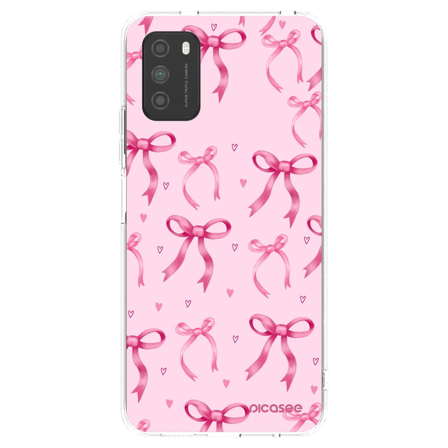 Picasee silikonowe przeźroczyste etui na Xiaomi Poco M3 - Bow Aesthetic