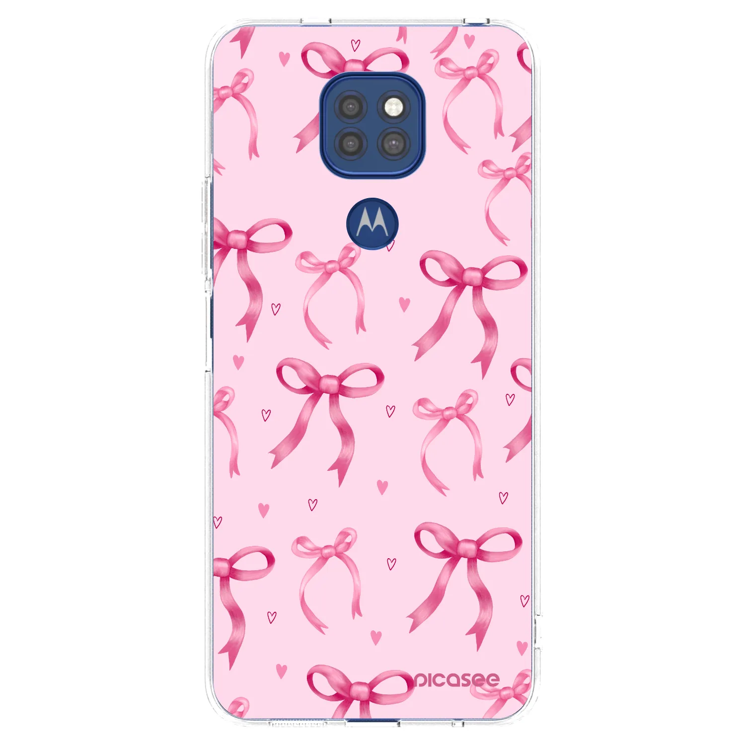 Picasee silikonowe przeźroczyste etui na Motorola Moto G9 Play - Bow Aesthetic