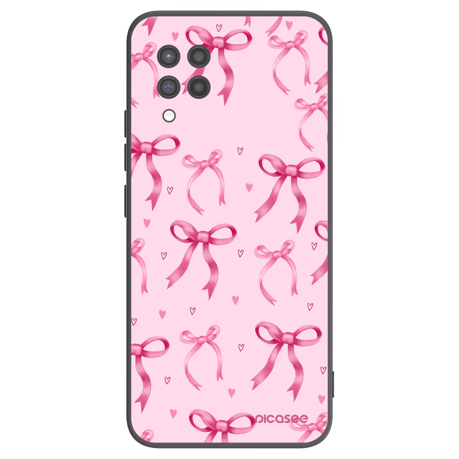 Picasee silikonowe czarne etui na Samsung Galaxy A42 A426B - Bow Aesthetic