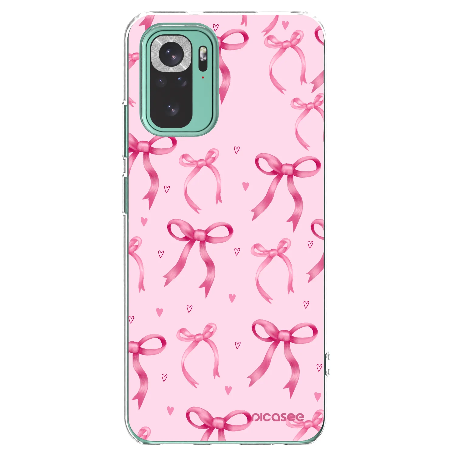 Picasee silikonowe przeźroczyste etui na Xiaomi Redmi Note 10 Pro - Bow Aesthetic