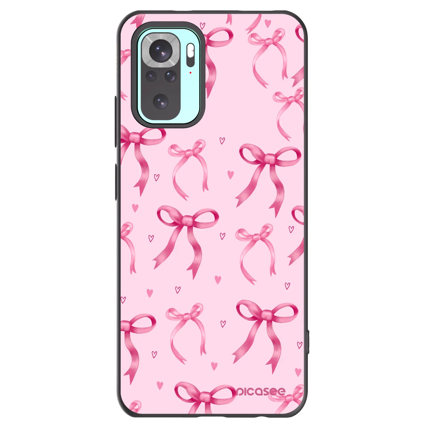 Picasee silikonowe czarne etui na Xiaomi Redmi Note 10 Pro - Bow Aesthetic