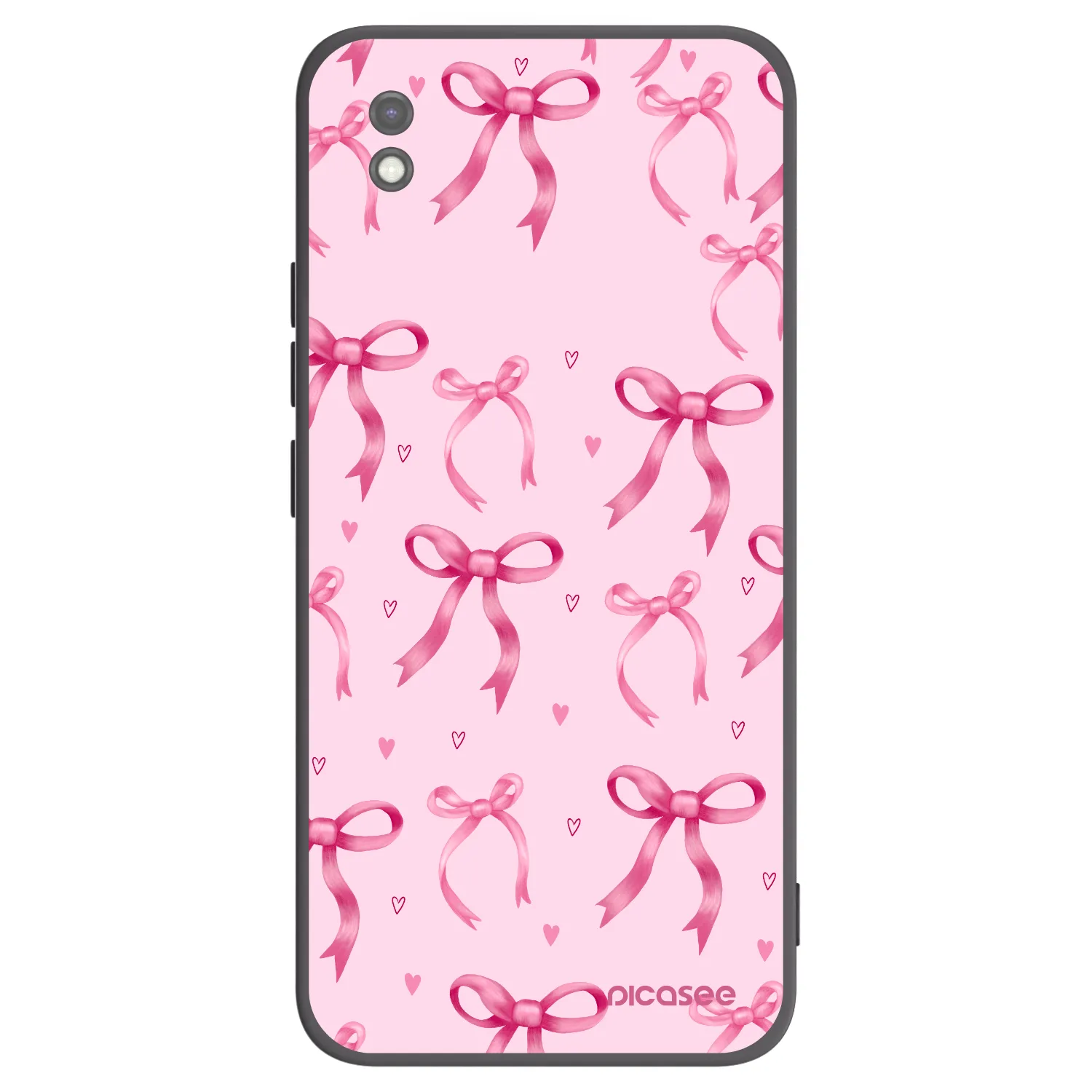 Picasee silikonowe czarne etui na Xiaomi Redmi 9AT - Bow Aesthetic