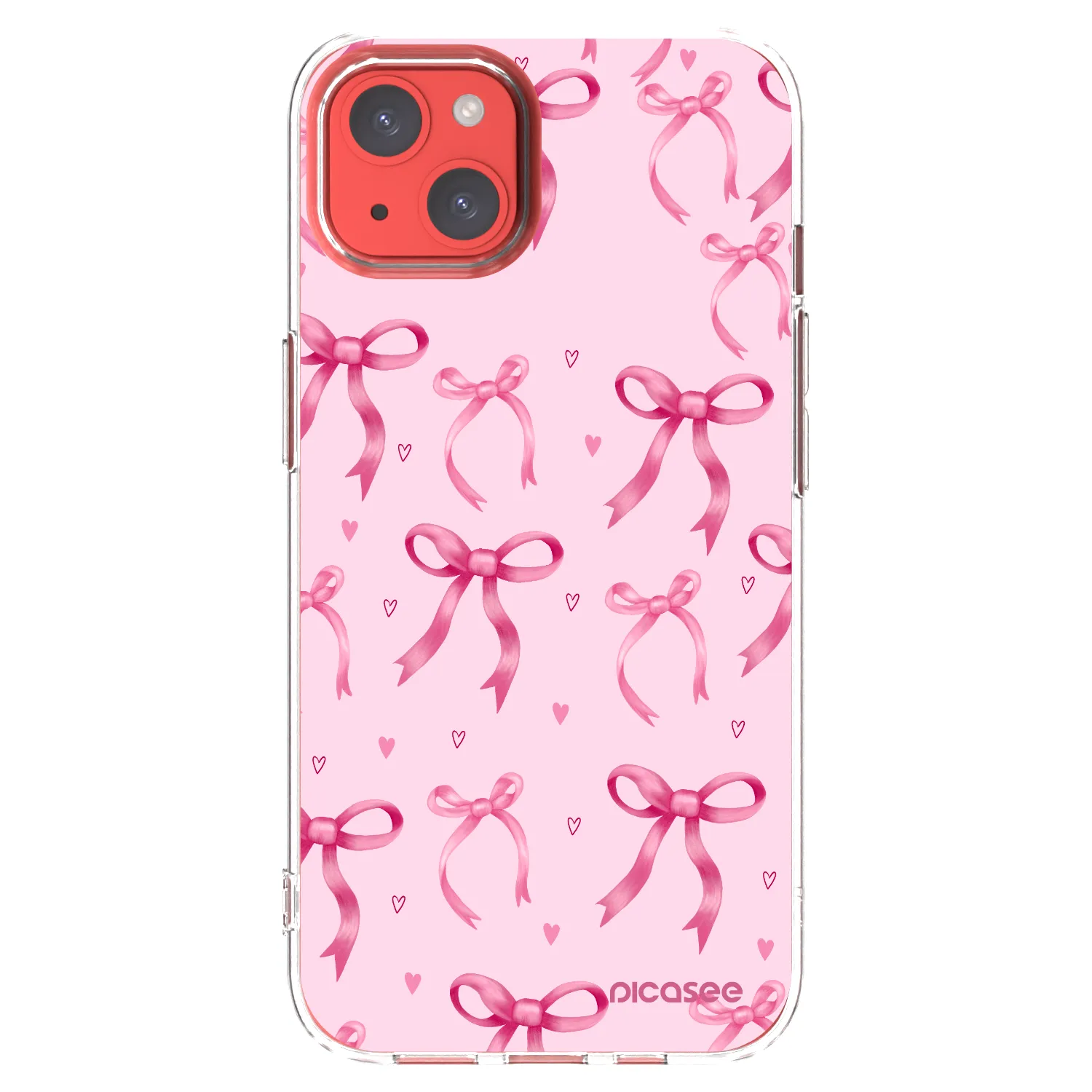Picasee silikonowe przeźroczyste etui na Apple iPhone 13 - Bow Aesthetic