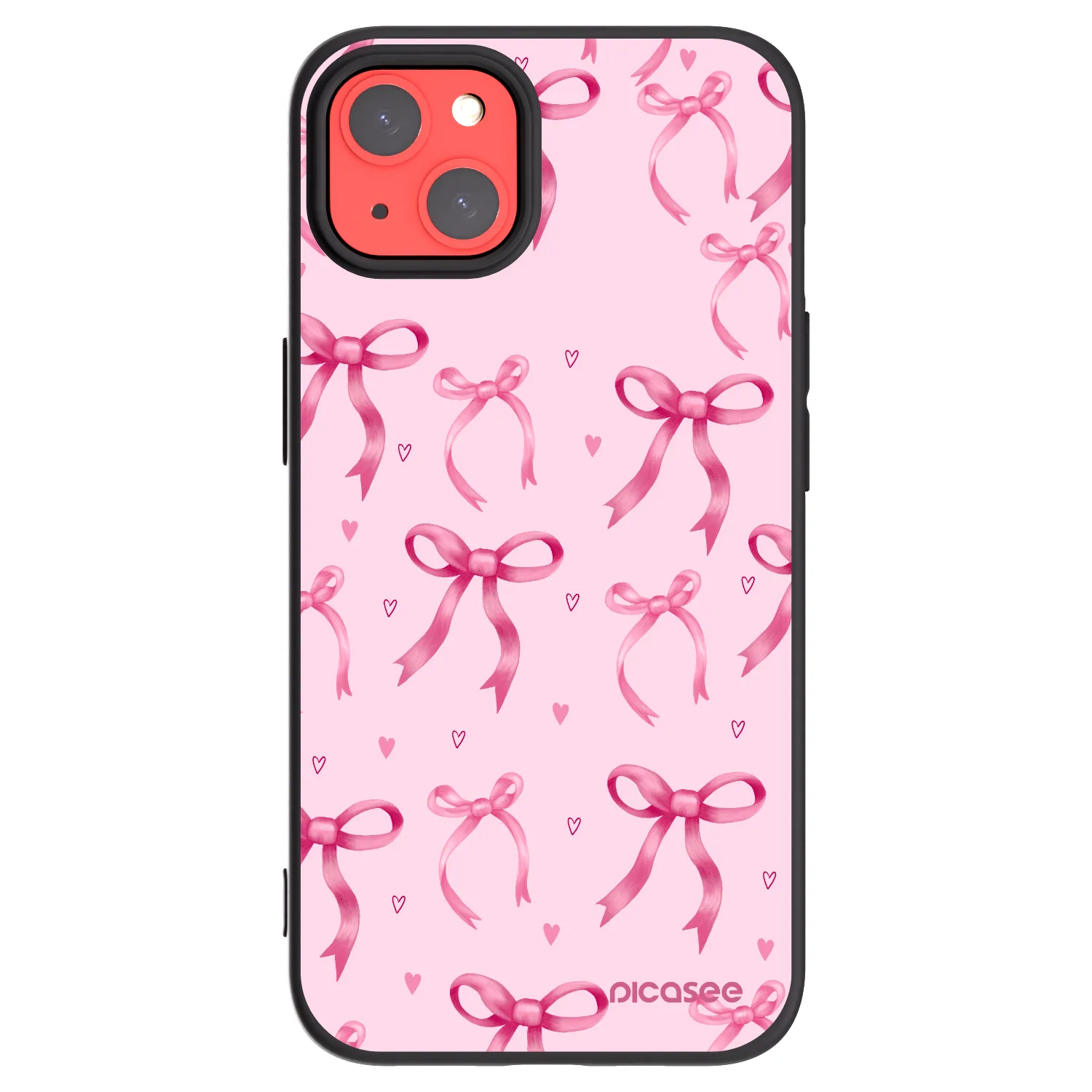 Picasee silikonowe czarne etui na Apple iPhone 13 - Bow Aesthetic