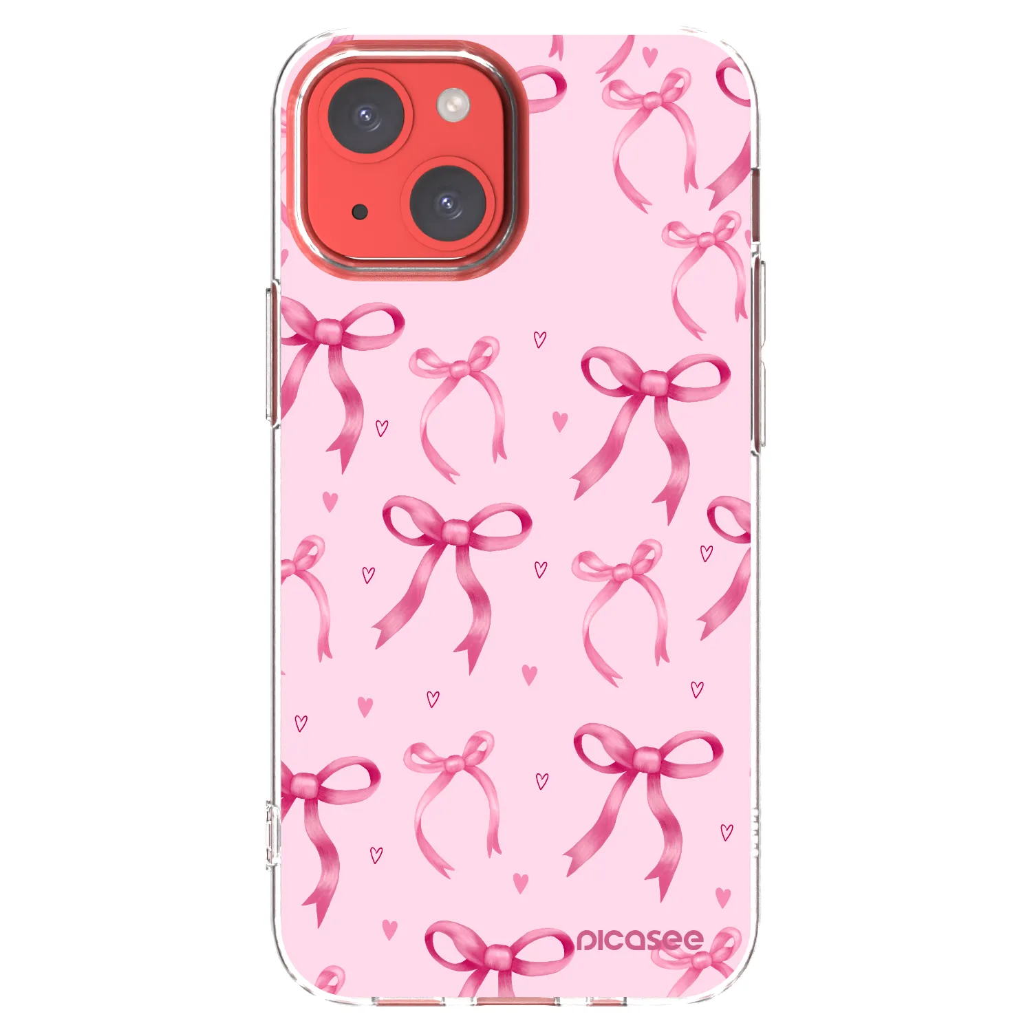 Picasee silikonowe przeźroczyste etui na Apple iPhone 13 mini - Bow Aesthetic
