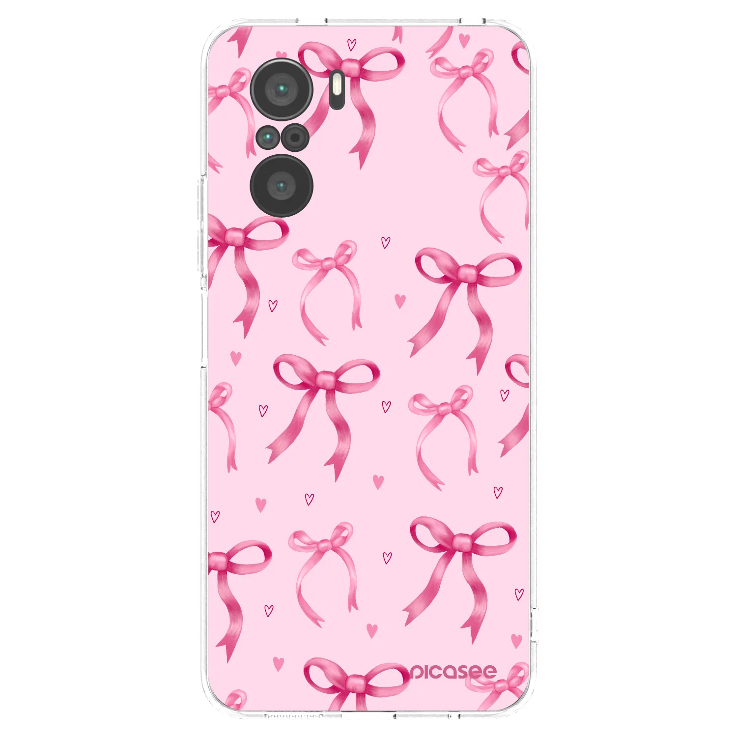 Picasee silikonowe przeźroczyste etui na Xiaomi Poco F3 - Bow Aesthetic