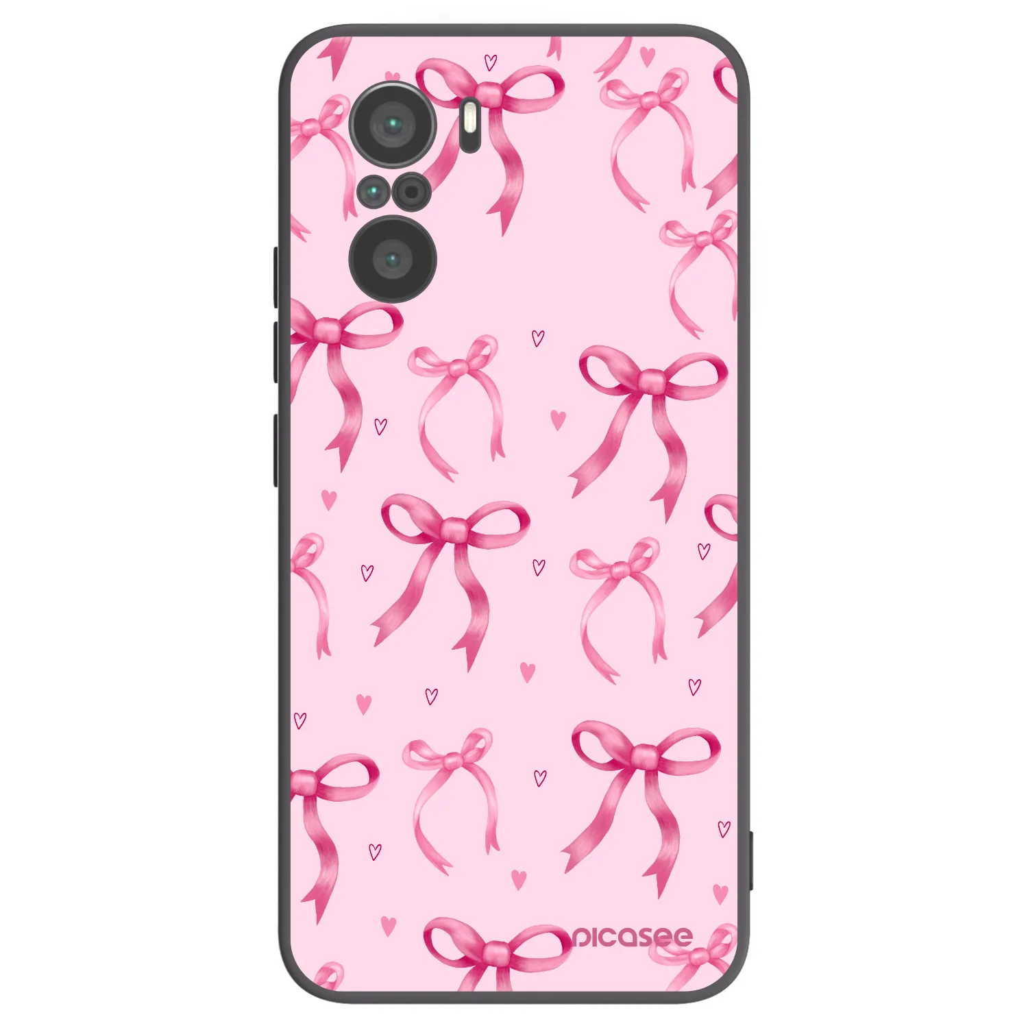 Picasee silikonowe czarne etui na Xiaomi Poco F3 - Bow Aesthetic