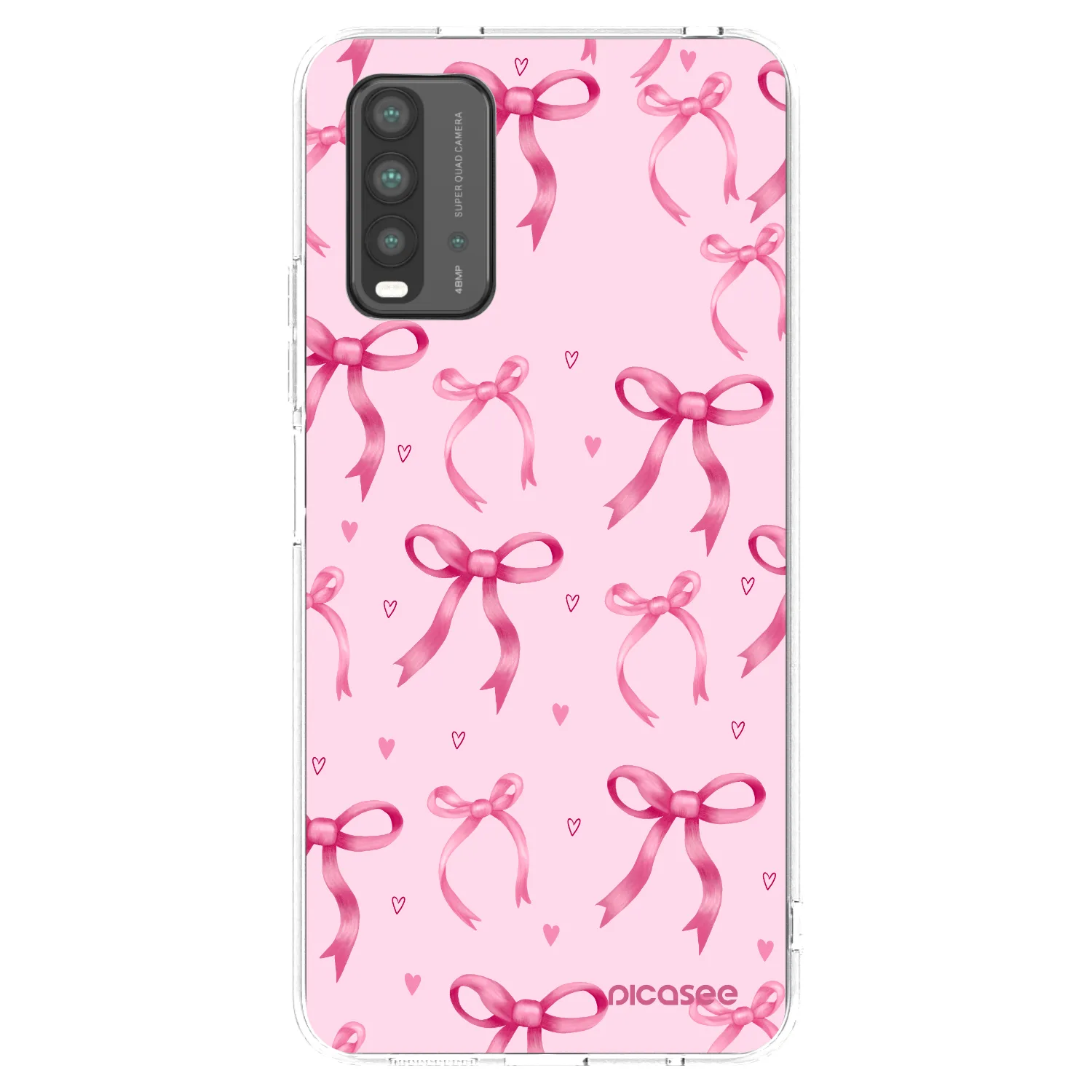 Picasee silikonowe czarne etui na Xiaomi Redmi 9T - Bow Aesthetic