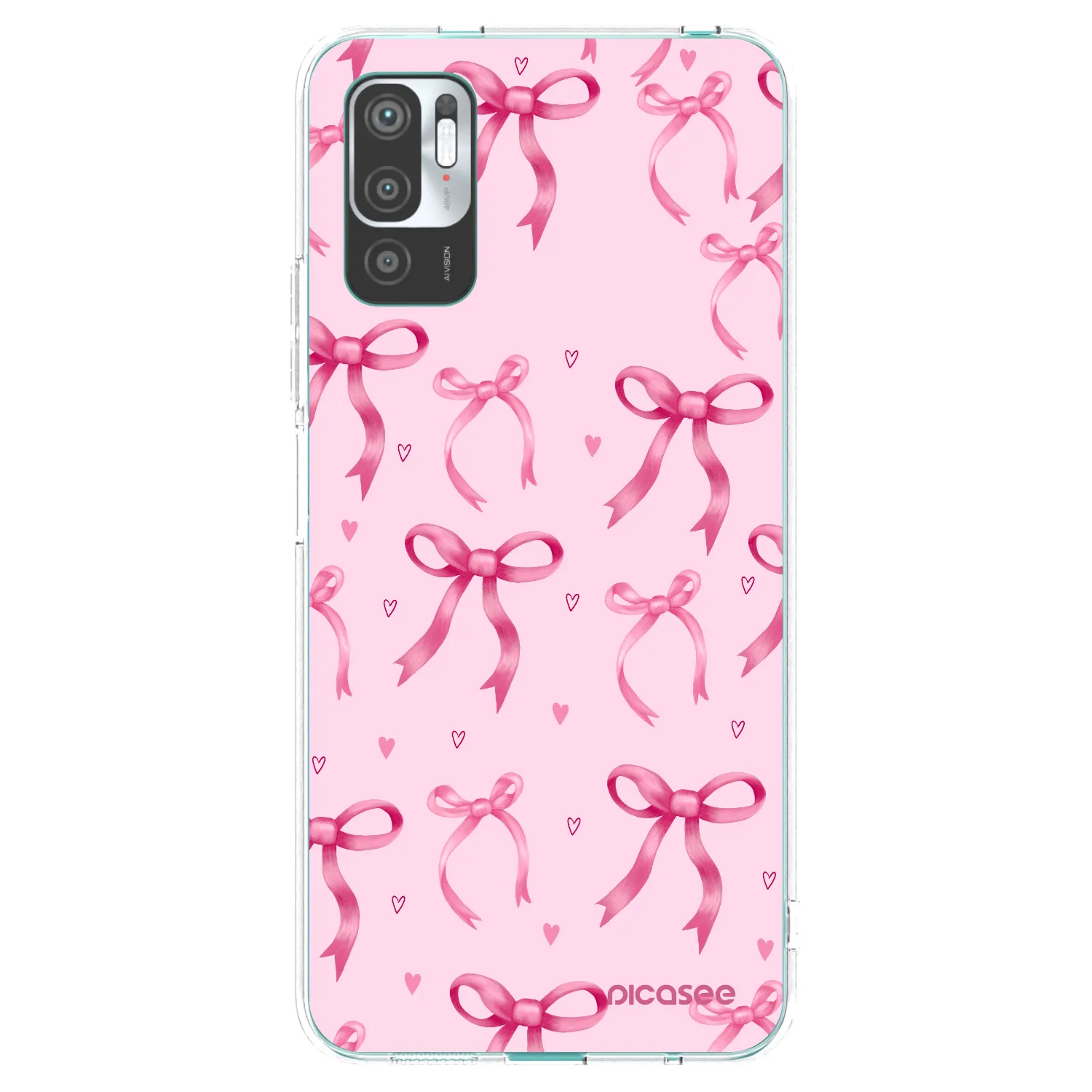 Picasee silikonowe przeźroczyste etui na Xiaomi Redmi Note 10 5G - Bow Aesthetic