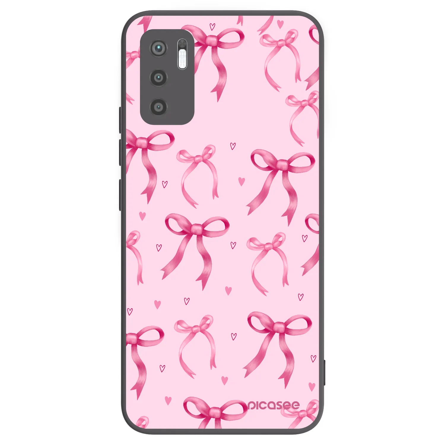 Picasee silikonowe czarne etui na Xiaomi Redmi Note 10 5G - Bow Aesthetic