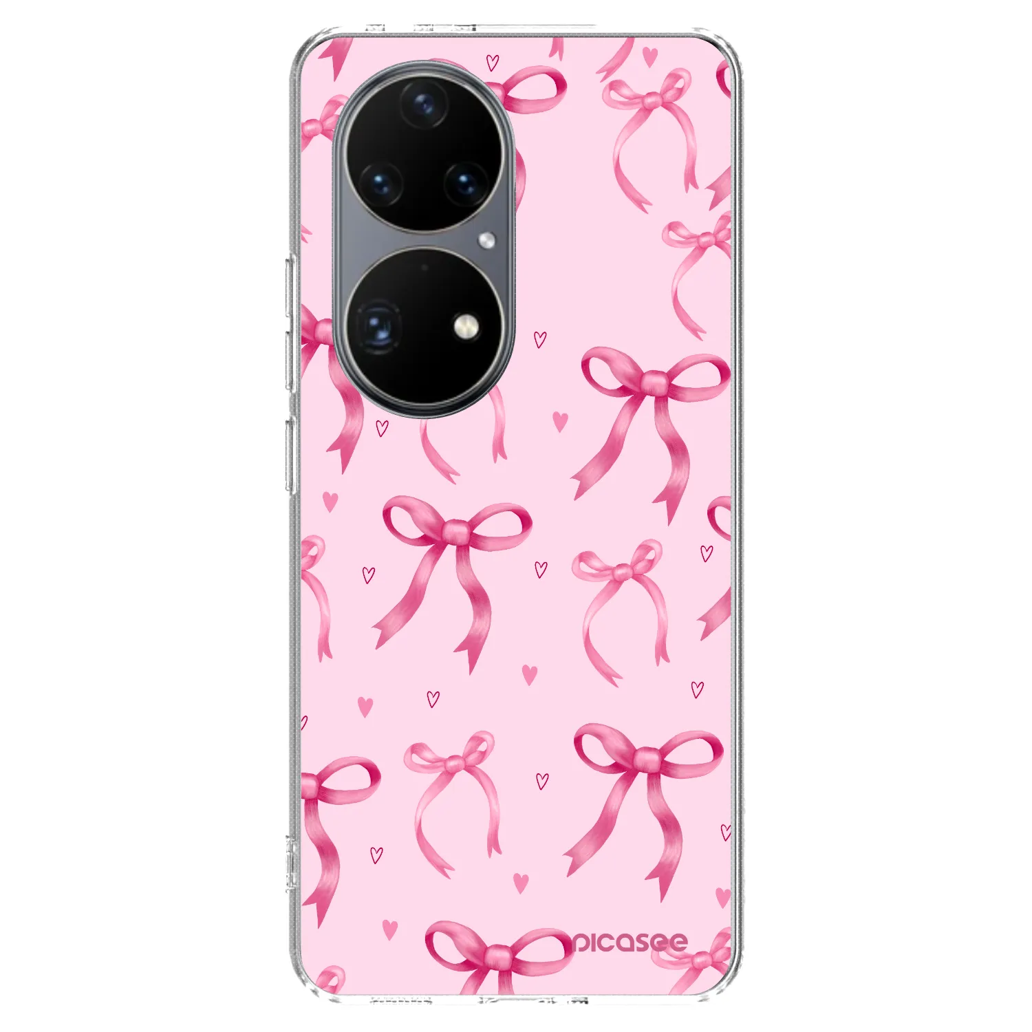 Picasee silikonowe przeźroczyste etui na Huawei P50 - Bow Aesthetic