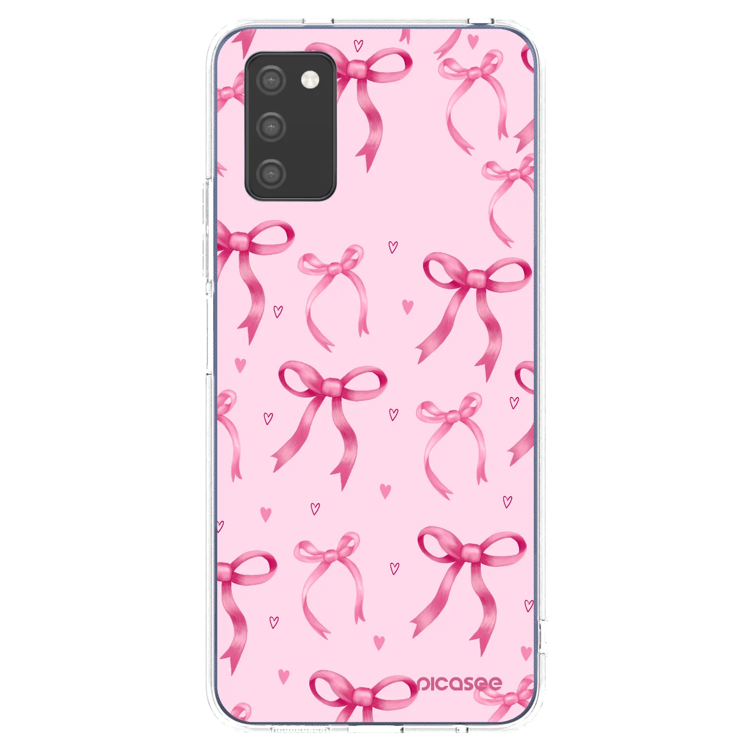 Picasee silikonowe przeźroczyste etui na Samsung Galaxy A02s A025G - Bow Aesthetic