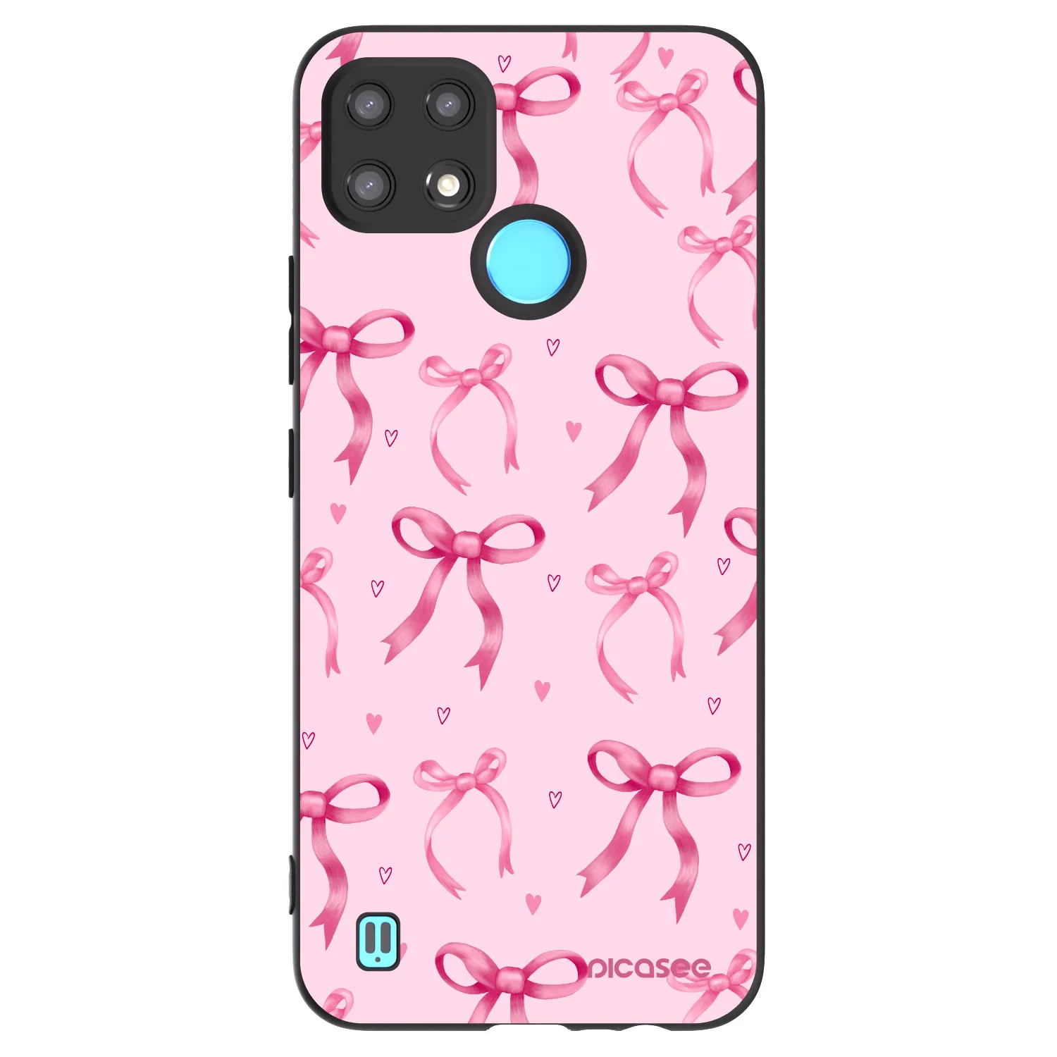 Picasee silikonowe czarne etui na Realme C21 - Bow Aesthetic