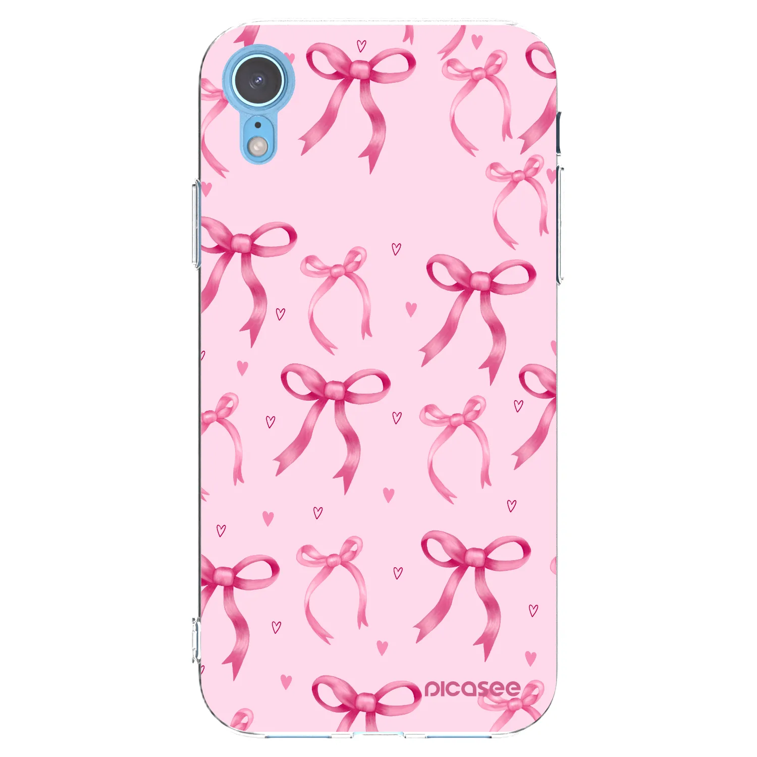 Picasee silikonowe przeźroczyste etui na Apple iPhone XR - Bow Aesthetic