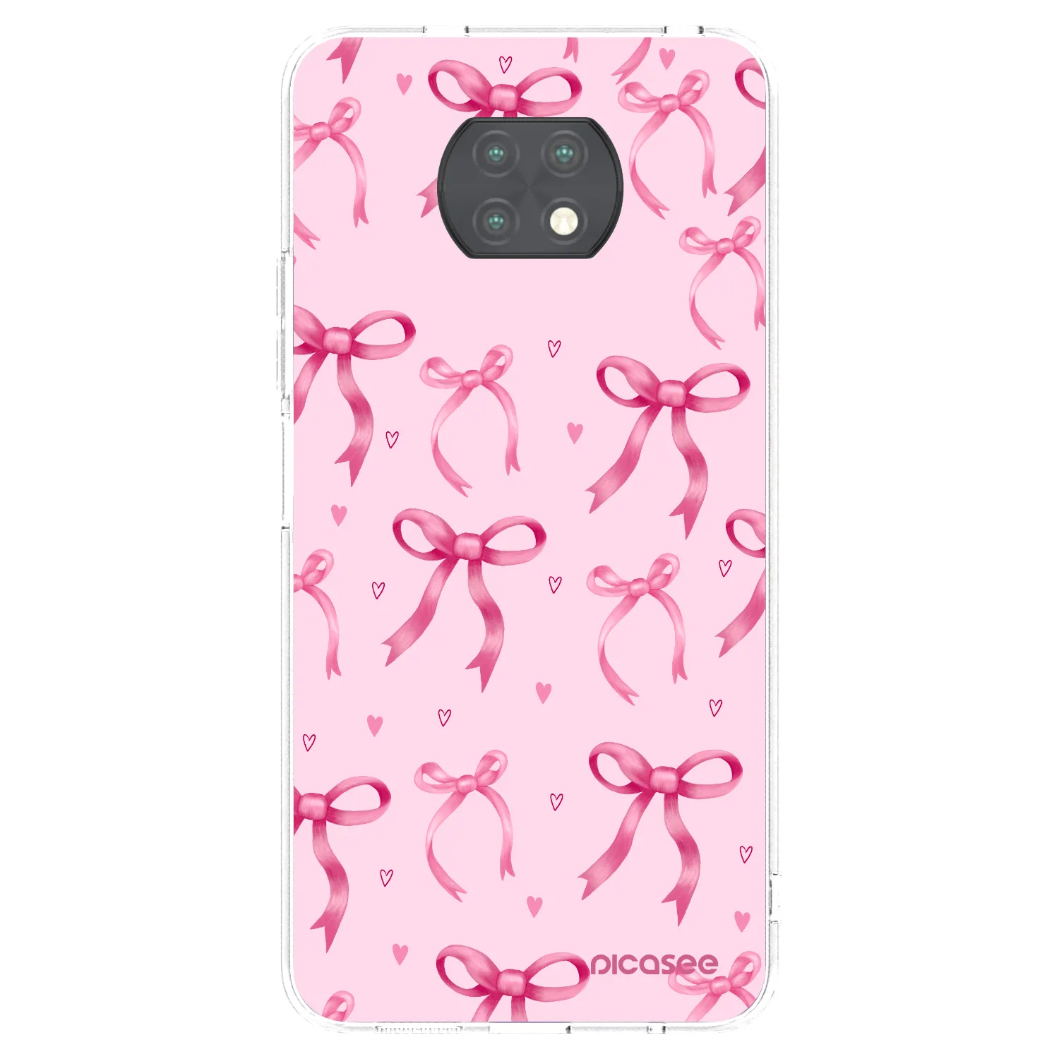 Picasee silikonowe przeźroczyste etui na Xiaomi Redmi Note 9T - Bow Aesthetic