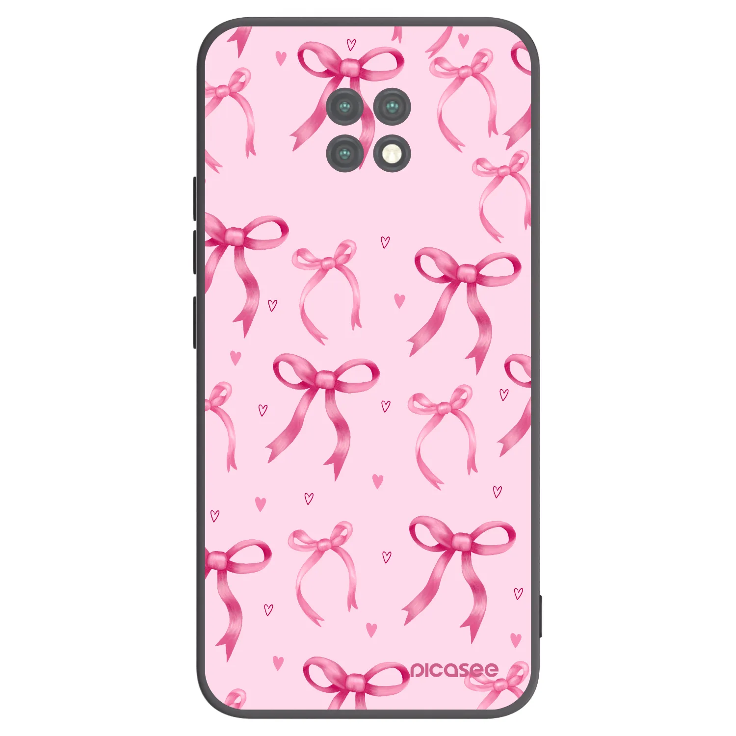 Picasee silikonowe czarne etui na Xiaomi Redmi Note 9T - Bow Aesthetic