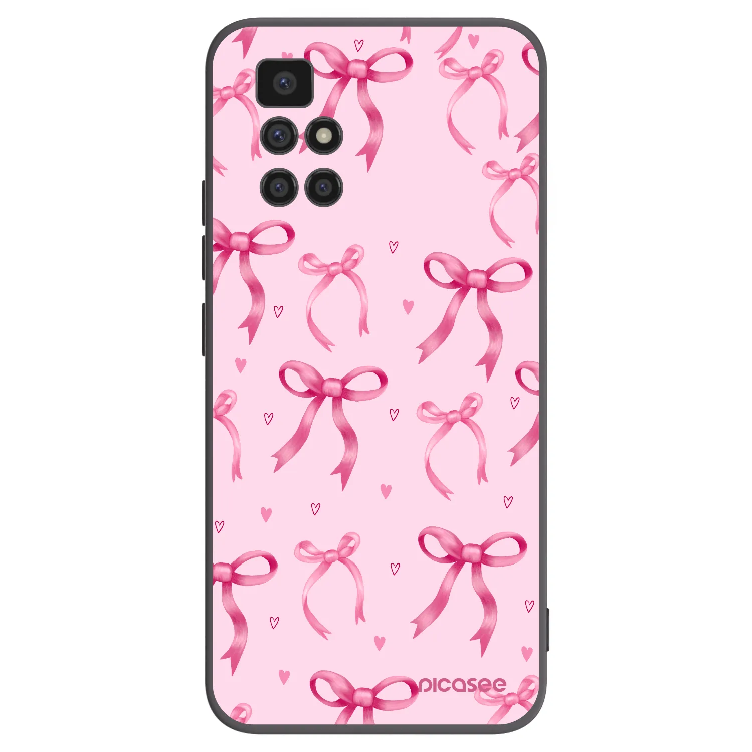 Picasee silikonowe czarne etui na Xiaomi Redmi 10 - Bow Aesthetic