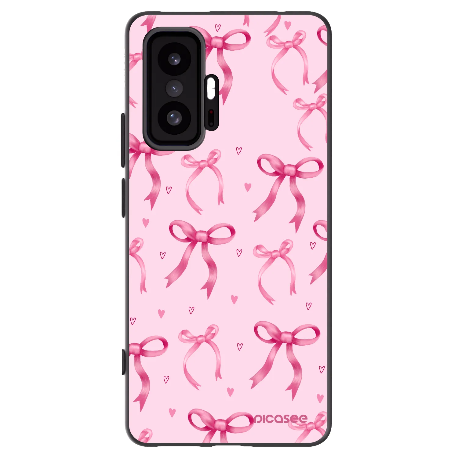 Picasee silikonowe czarne etui na Xiaomi 11T - Bow Aesthetic