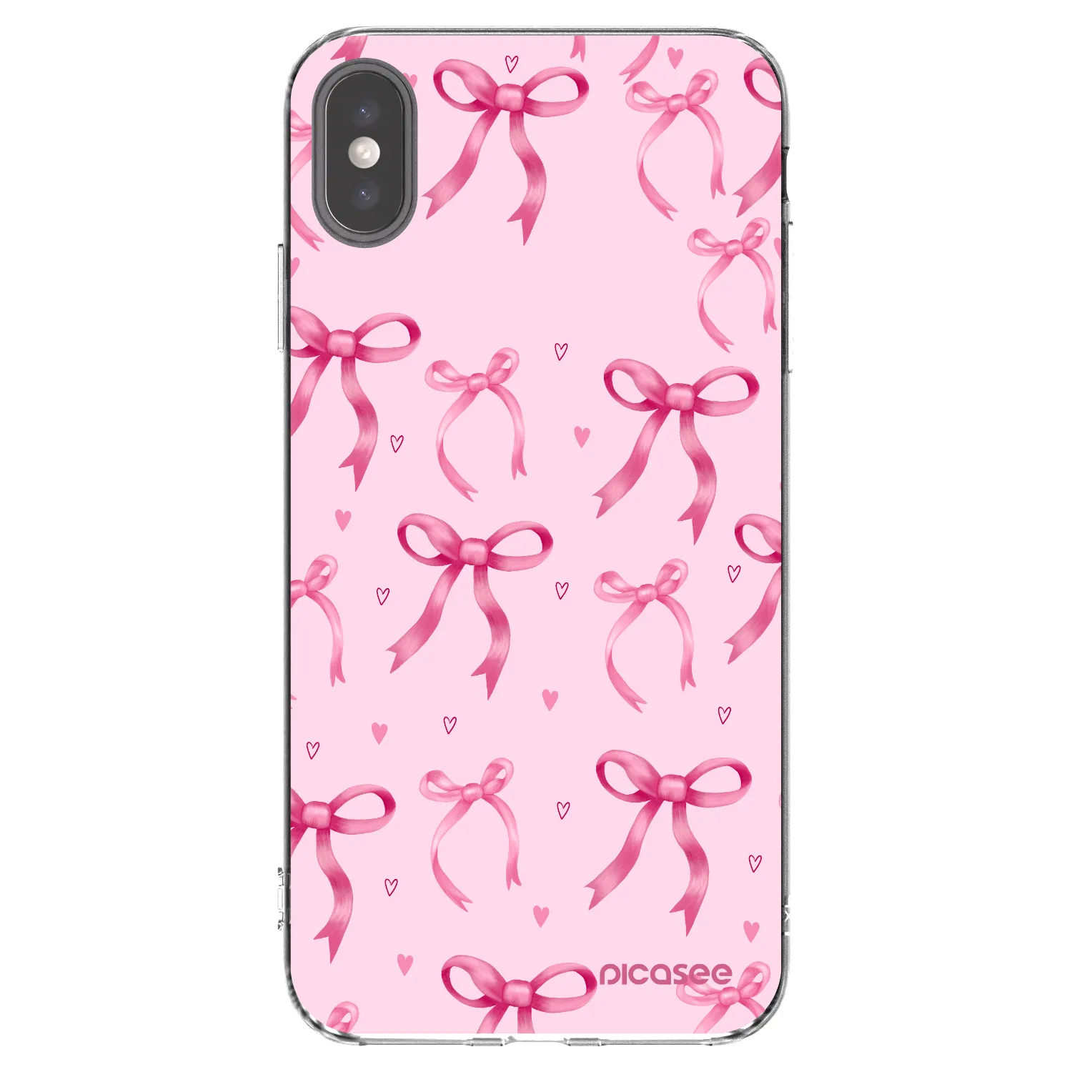 Picasee silikonowe przeźroczyste etui na Apple iPhone XS Max - Bow Aesthetic