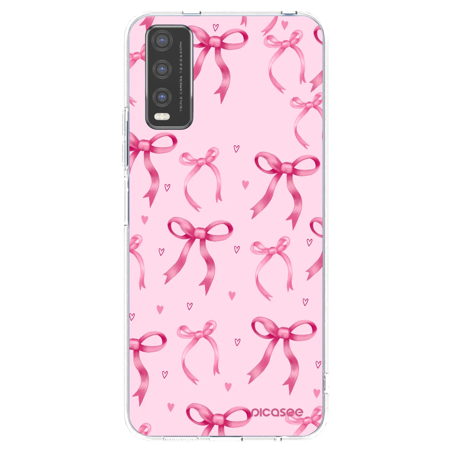 Picasee silikonowe przeźroczyste etui na Vivo Y20s - Bow Aesthetic