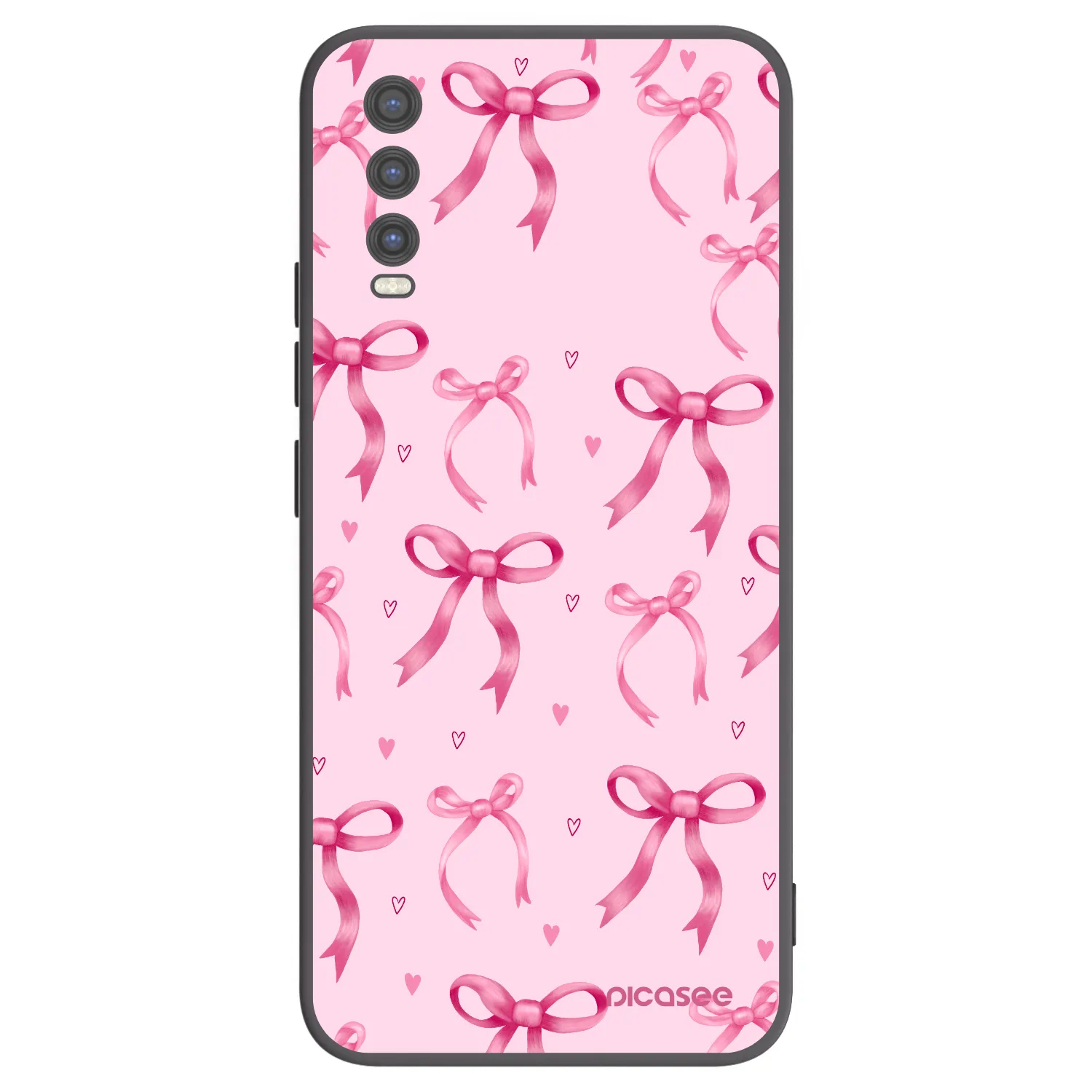 Picasee silikonowe czarne etui na Vivo Y20s - Bow Aesthetic