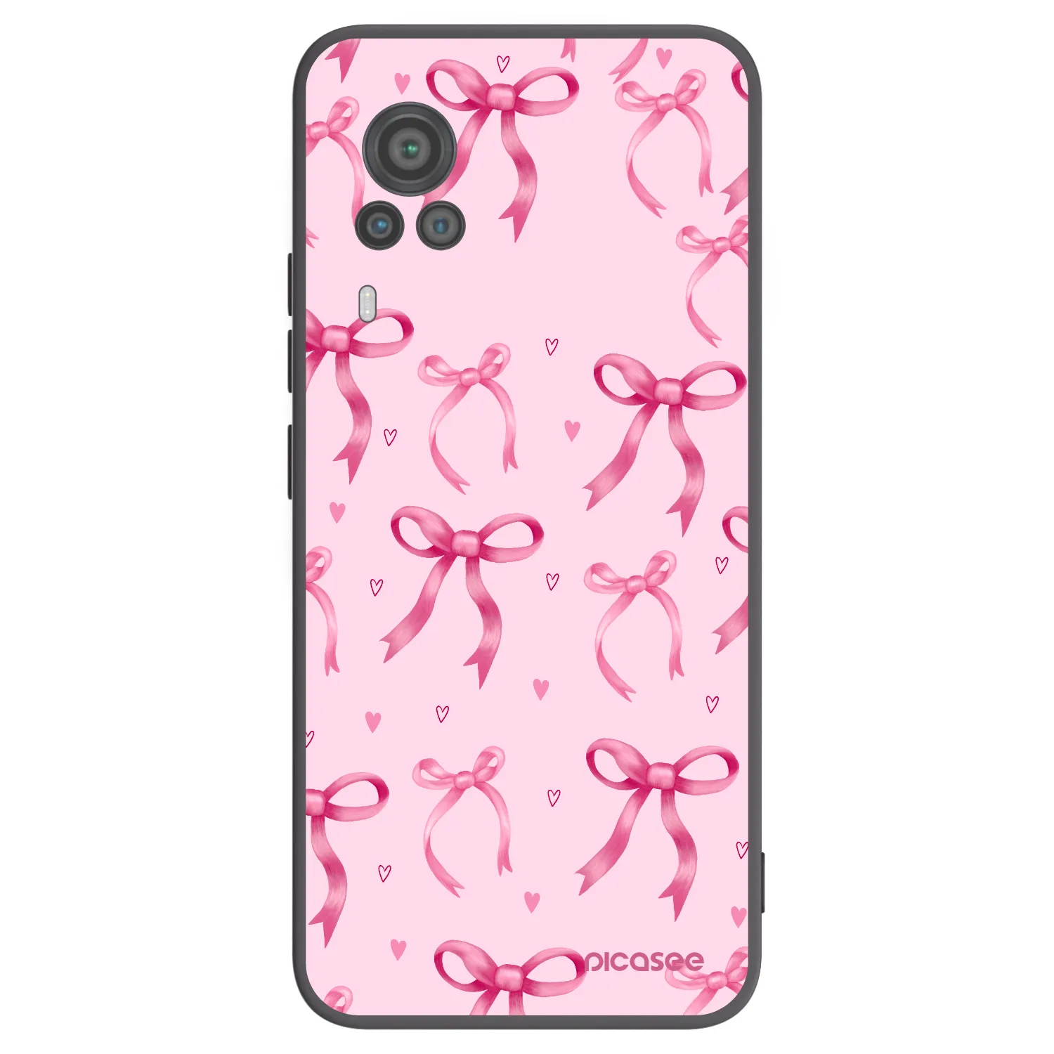 Picasee silikonowe czarne etui na Vivo X60 Pro 5G - Bow Aesthetic