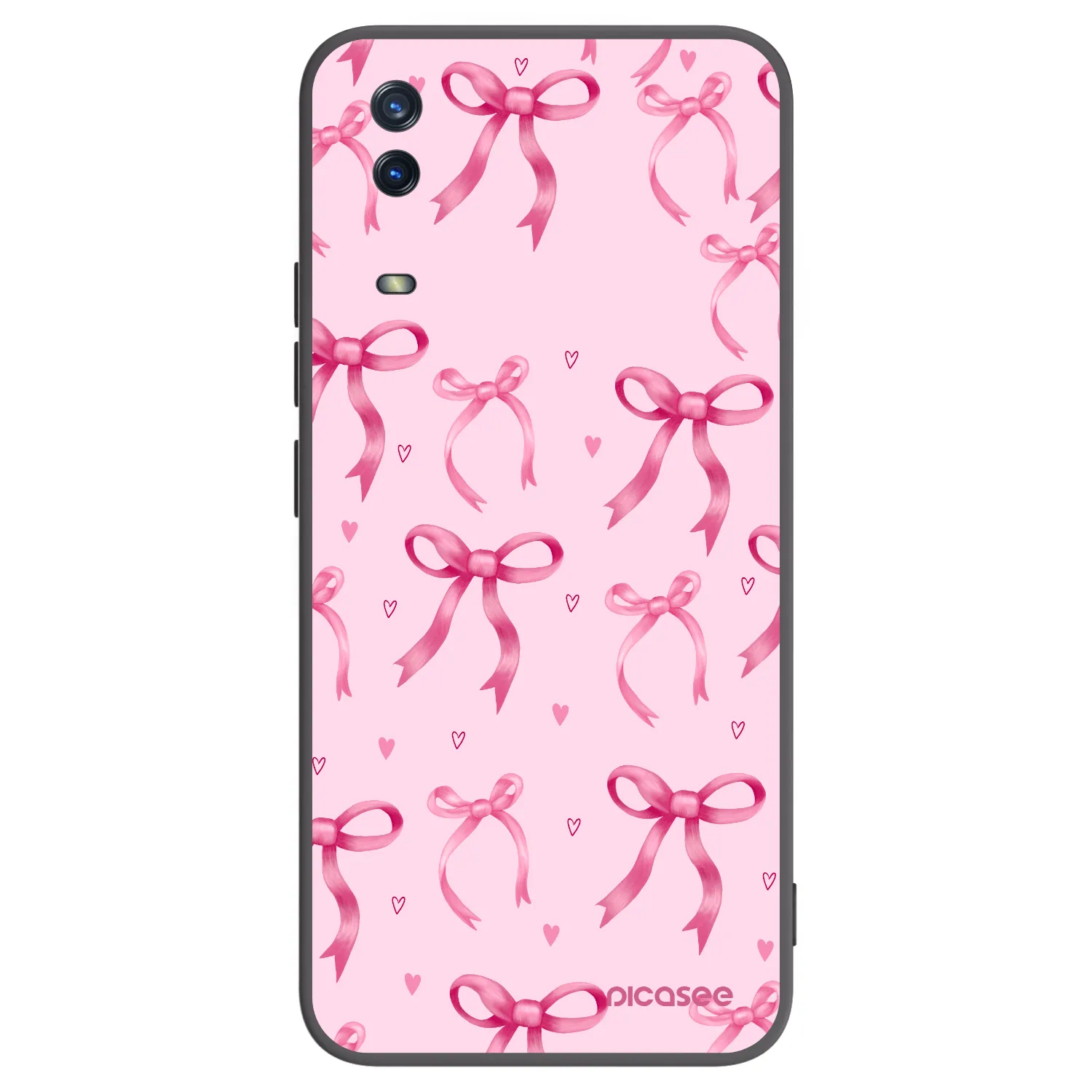 Picasee silikonowe czarne etui na Vivo Y11s - Bow Aesthetic