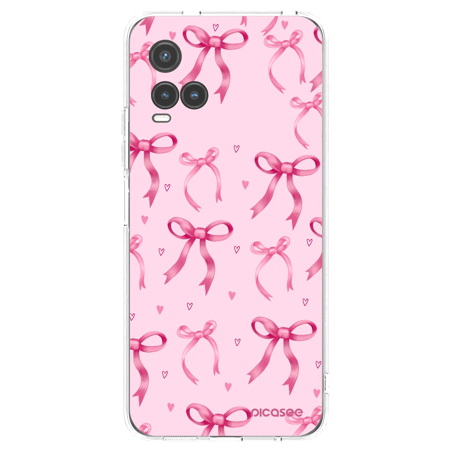 Picasee silikonowe przeźroczyste etui na Vivo Y33s - Bow Aesthetic