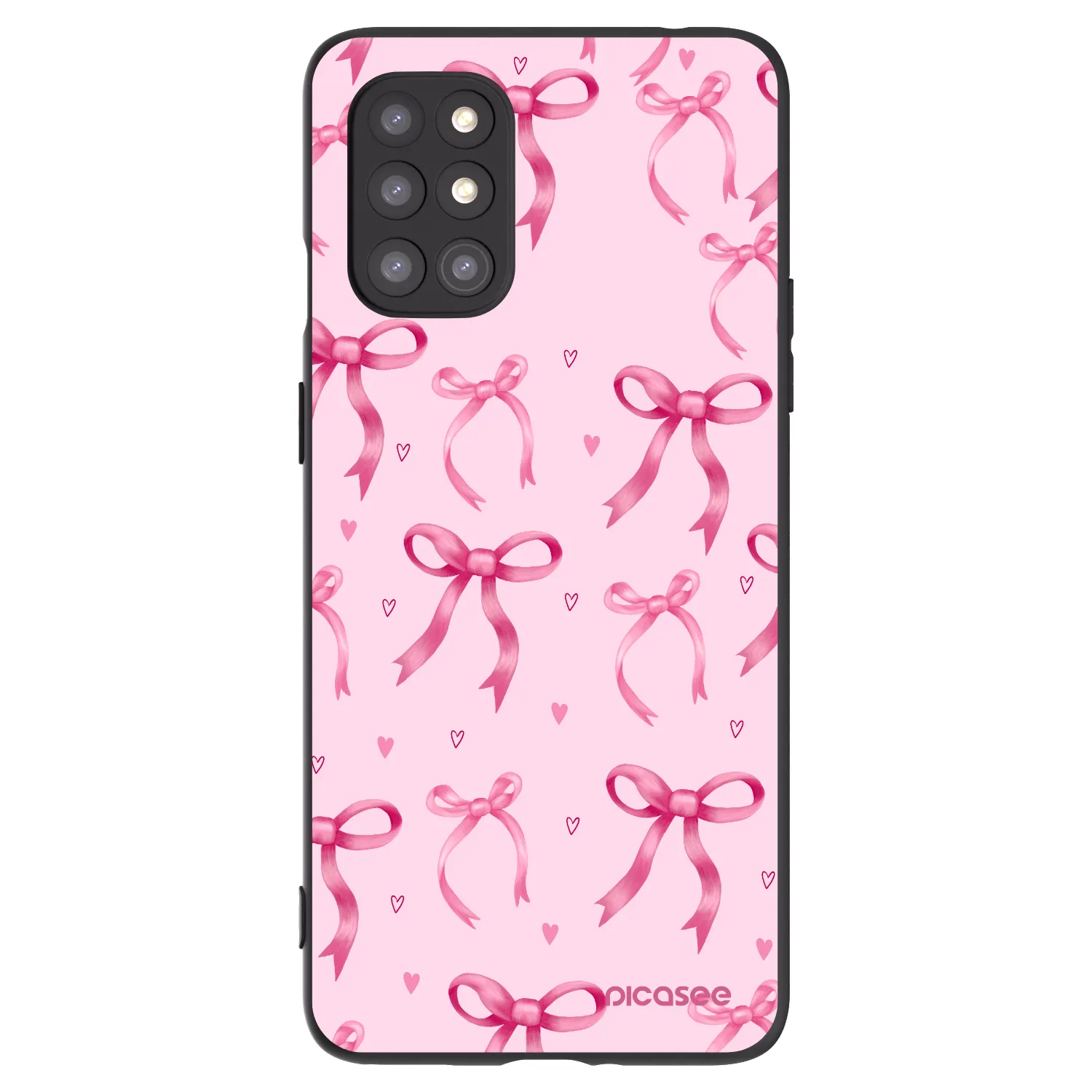 Picasee silikonowe czarne etui na OnePlus 8T - Bow Aesthetic