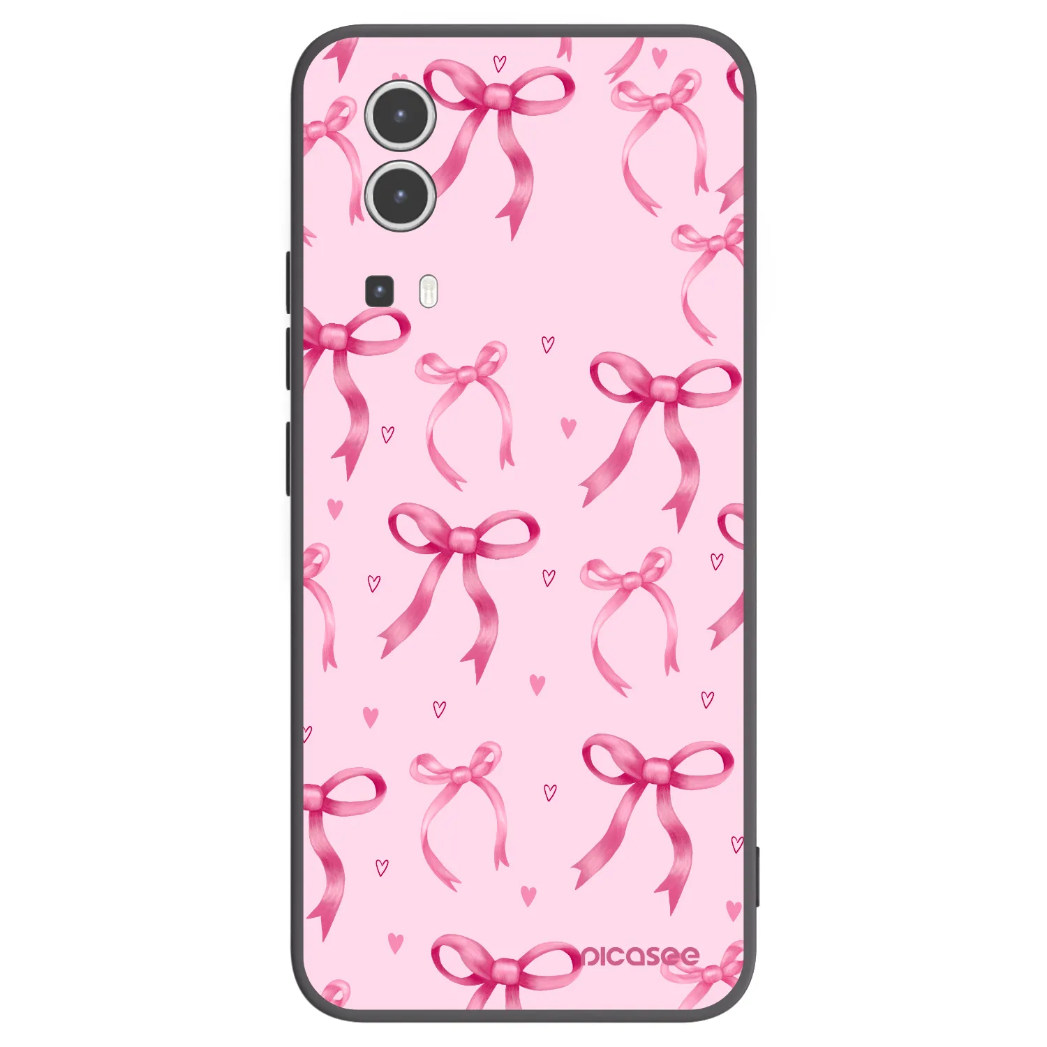 Picasee silikonowe czarne etui na Vivo Y72 5G - Bow Aesthetic