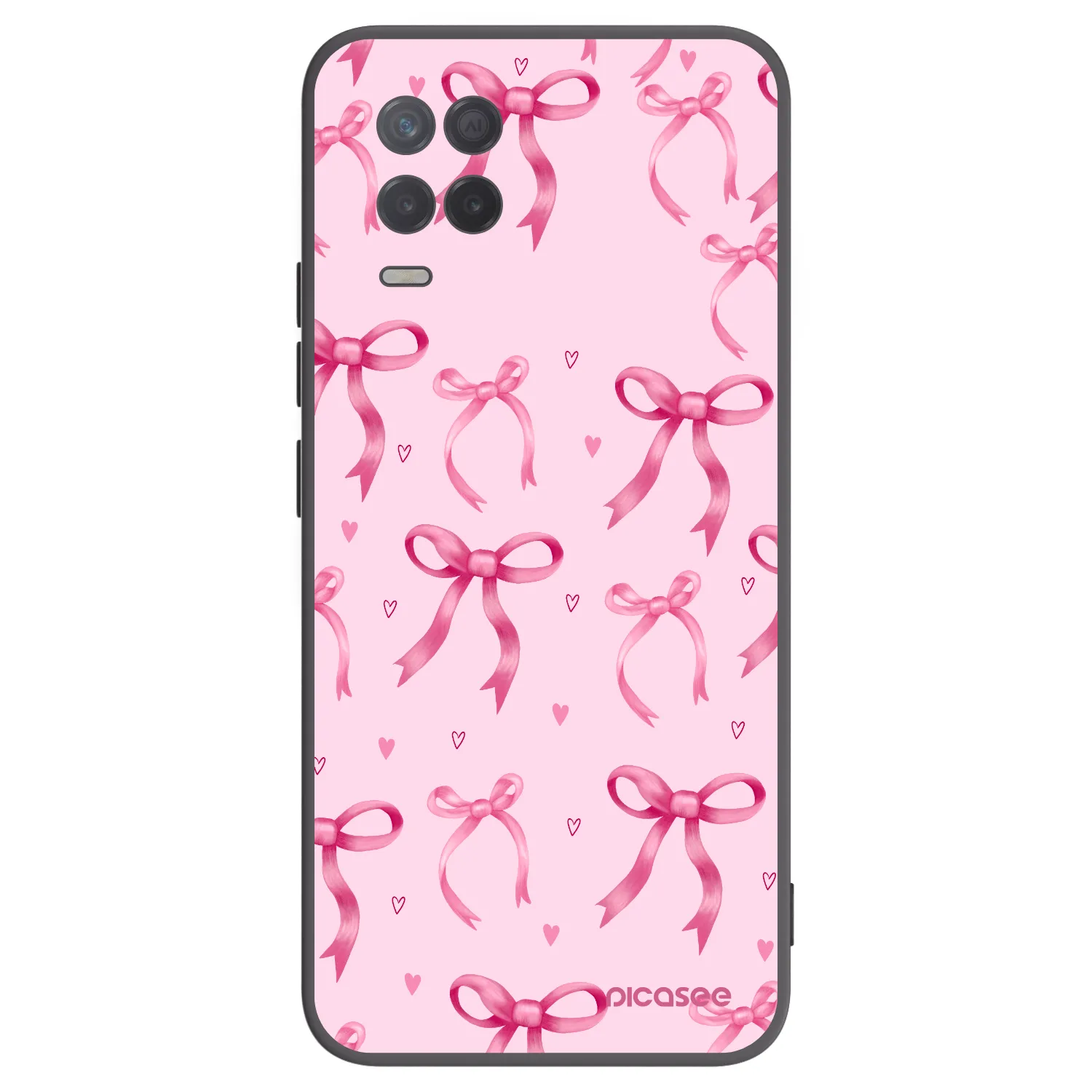 Picasee silikonowe czarne etui na Realme 8 5G - Bow Aesthetic