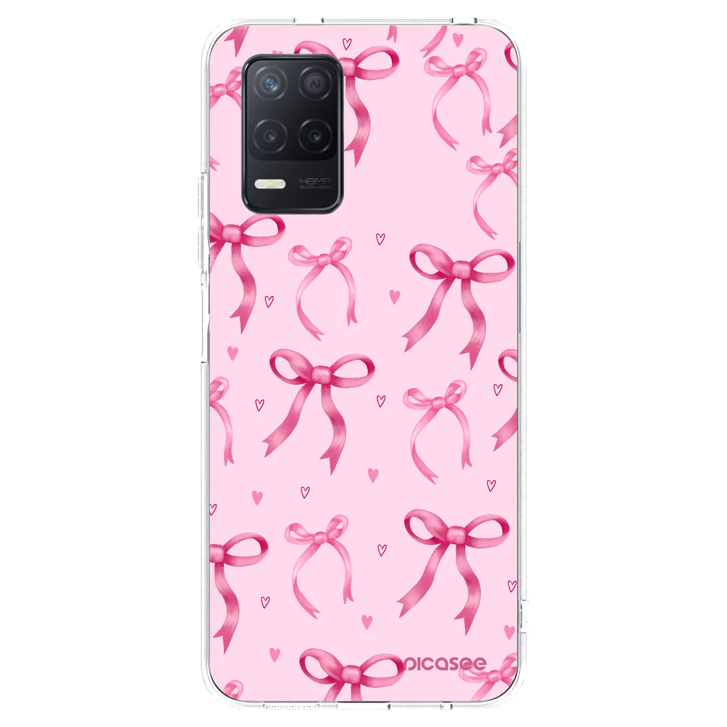 Picasee silikonowe przeźroczyste etui na Realme 8 5G - Bow Aesthetic