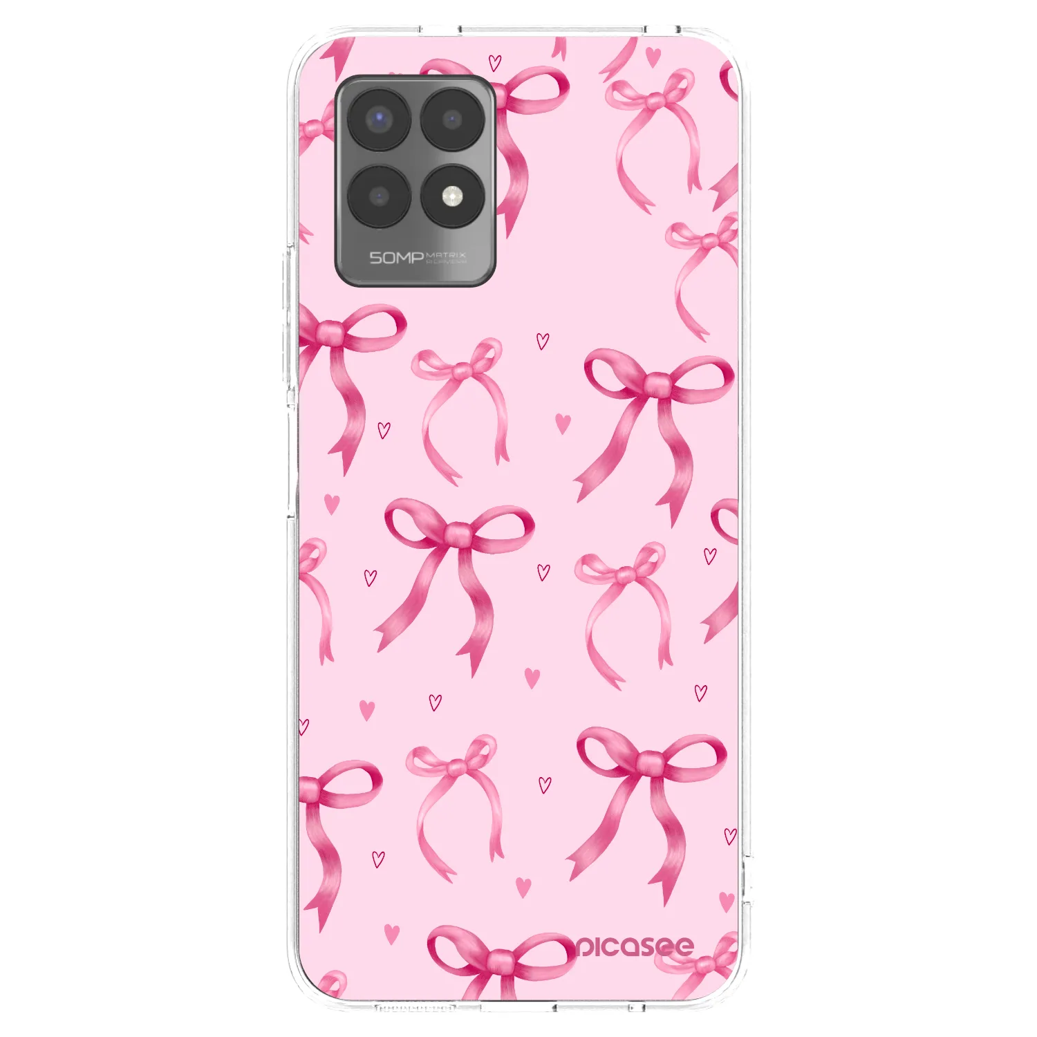 Picasee silikonowe przeźroczyste etui na Realme 8i - Bow Aesthetic