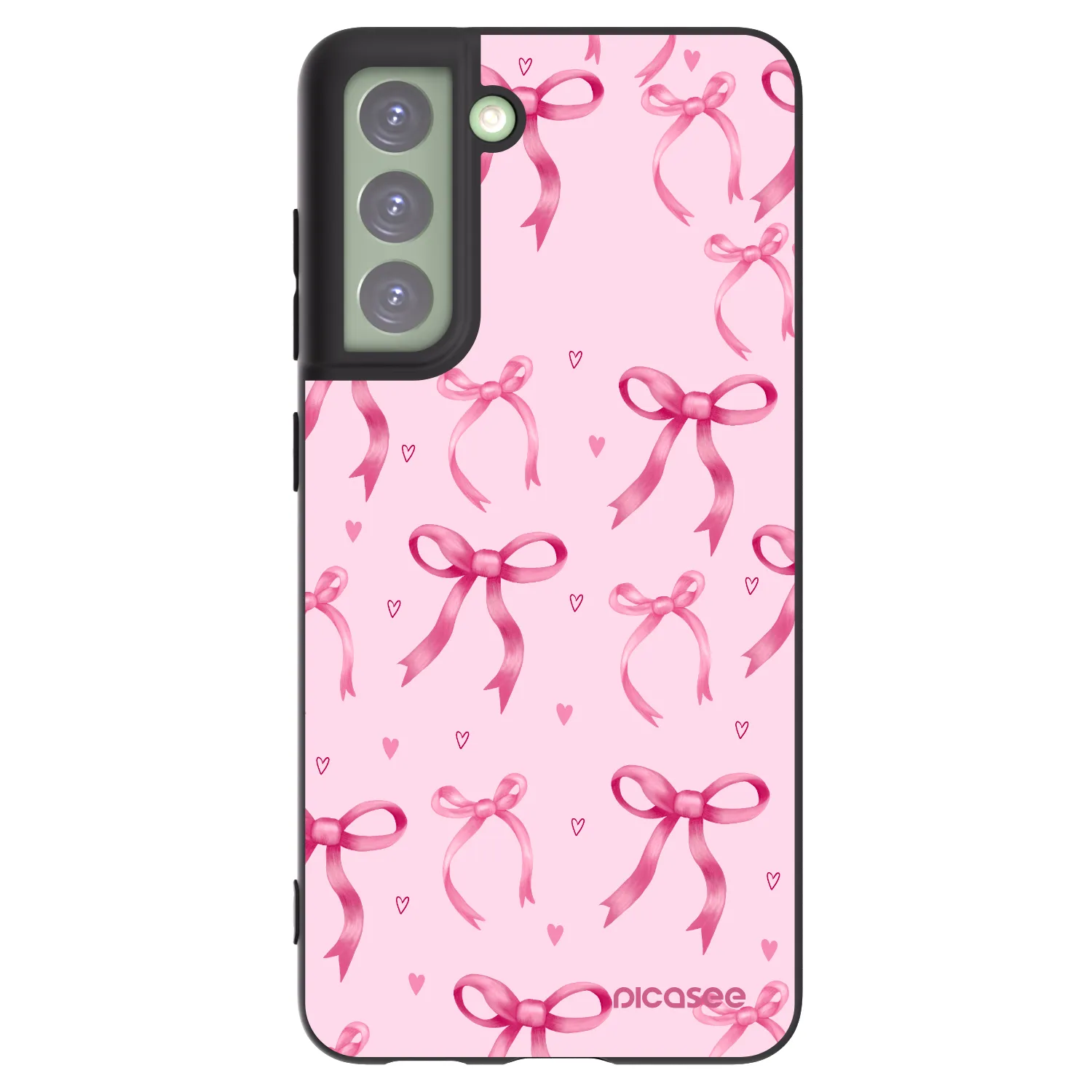 Picasee silikonowe czarne etui na Samsung Galaxy S21 FE 5G - Bow Aesthetic