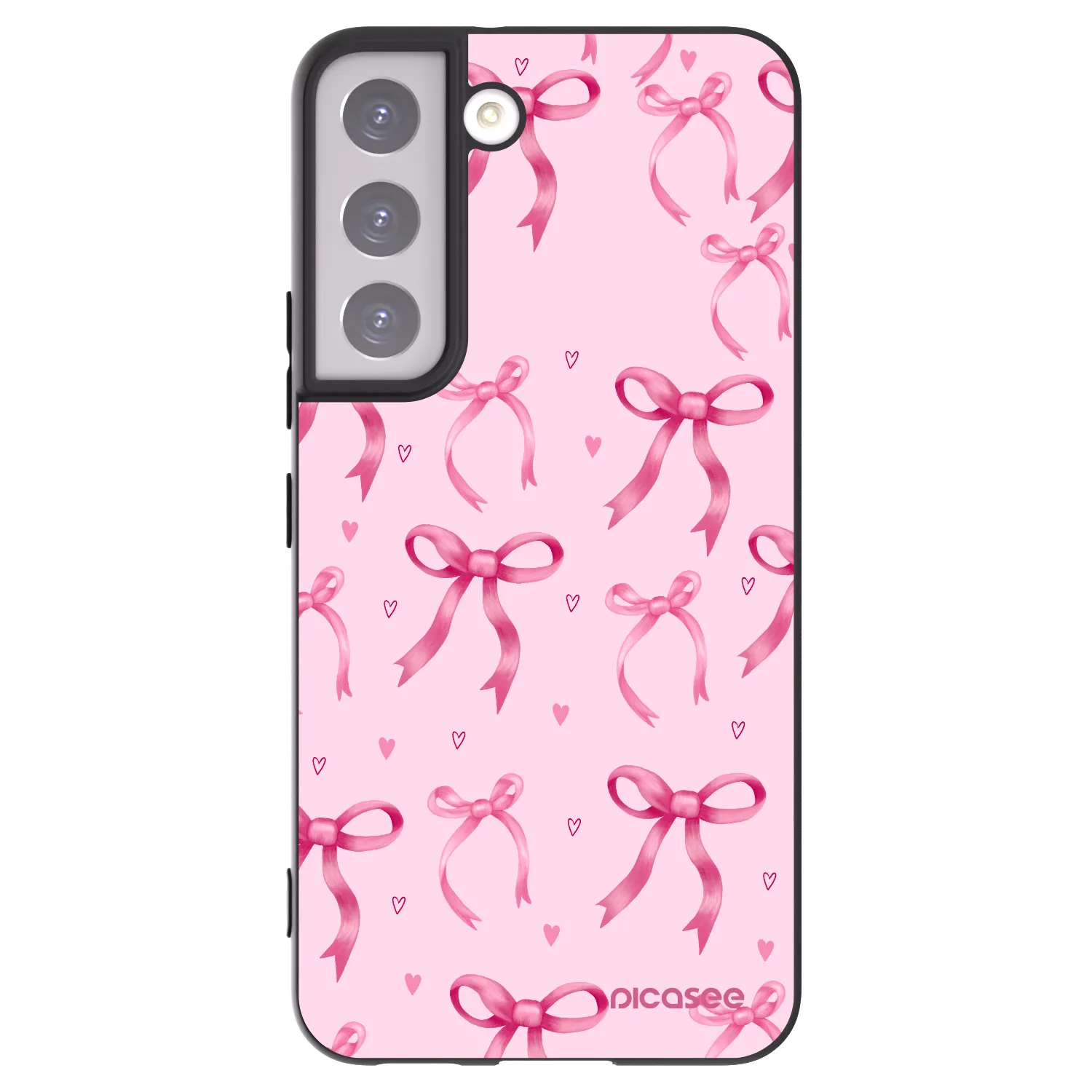 Picasee silikonowe czarne etui na Samsung Galaxy S22 5G - Bow Aesthetic