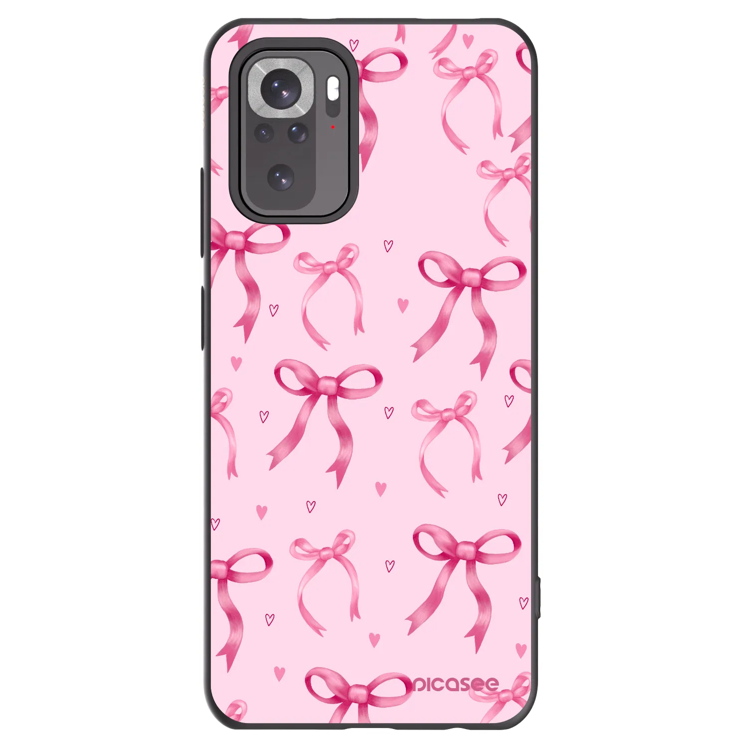 Picasee silikonowe czarne etui na Xiaomi Redmi Note 11S 4G - Bow Aesthetic
