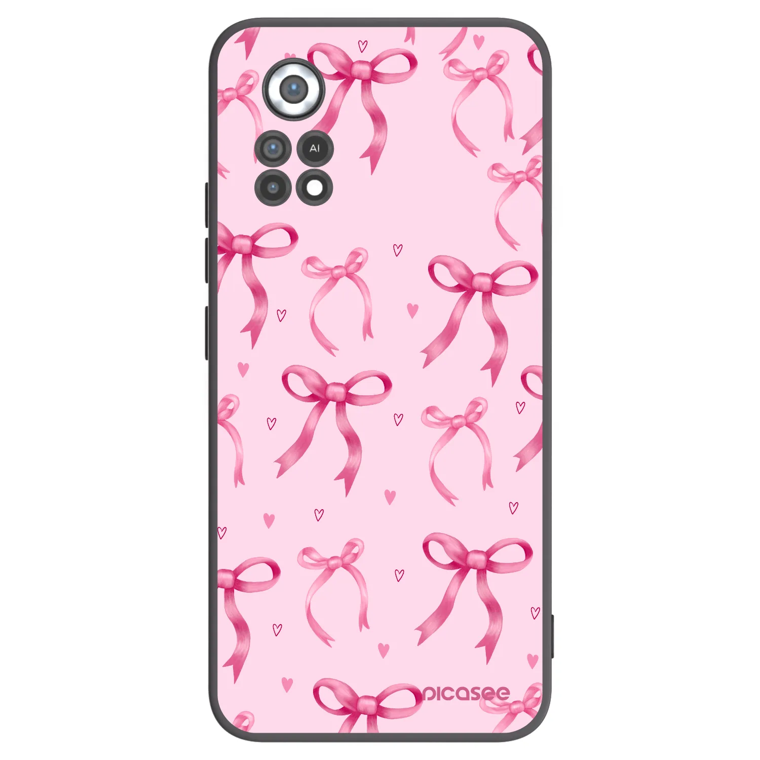 Picasee silikonowe czarne etui na Xiaomi Poco X4 Pro 5G - Bow Aesthetic