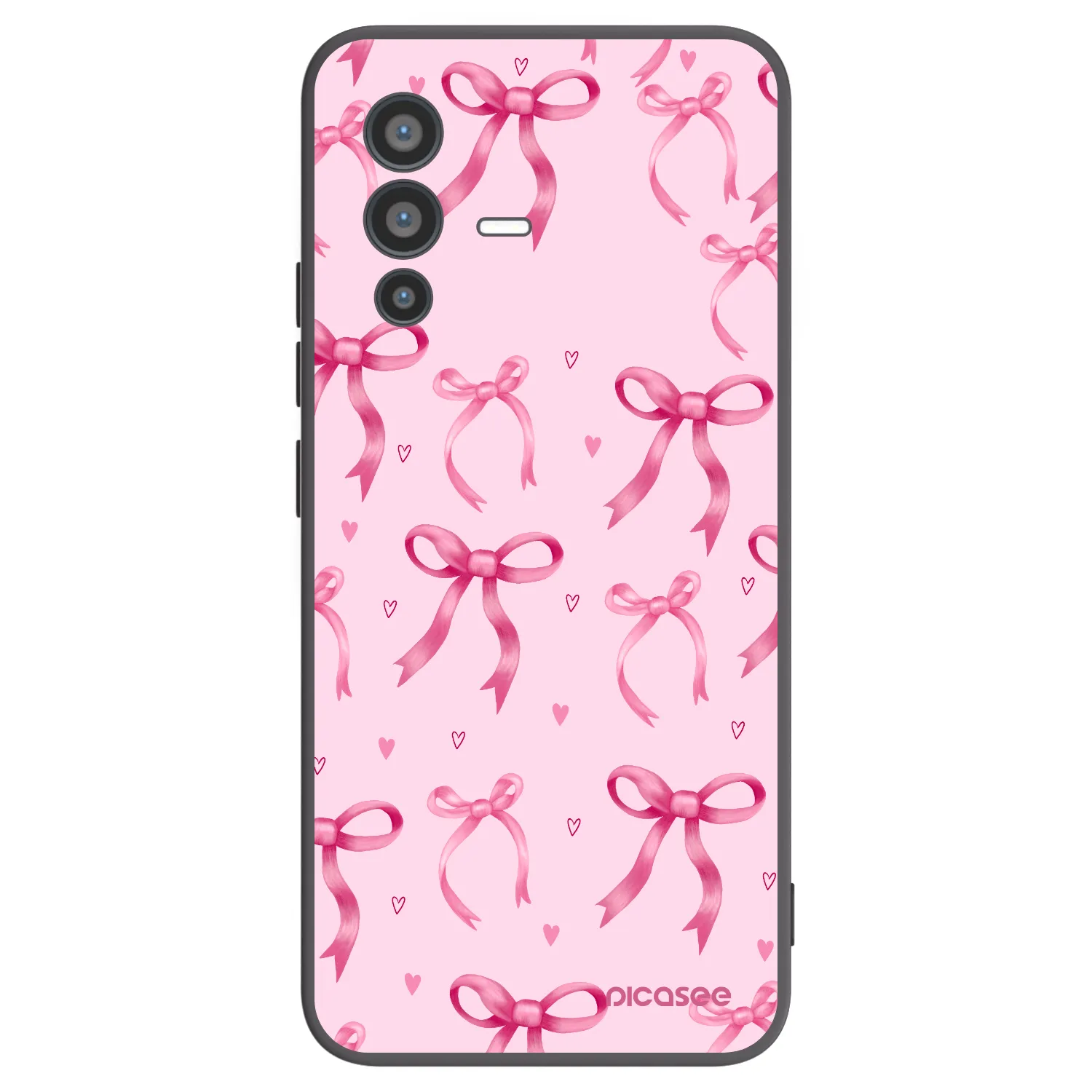 Picasee silikonowe czarne etui na Vivo V23 5G - Bow Aesthetic