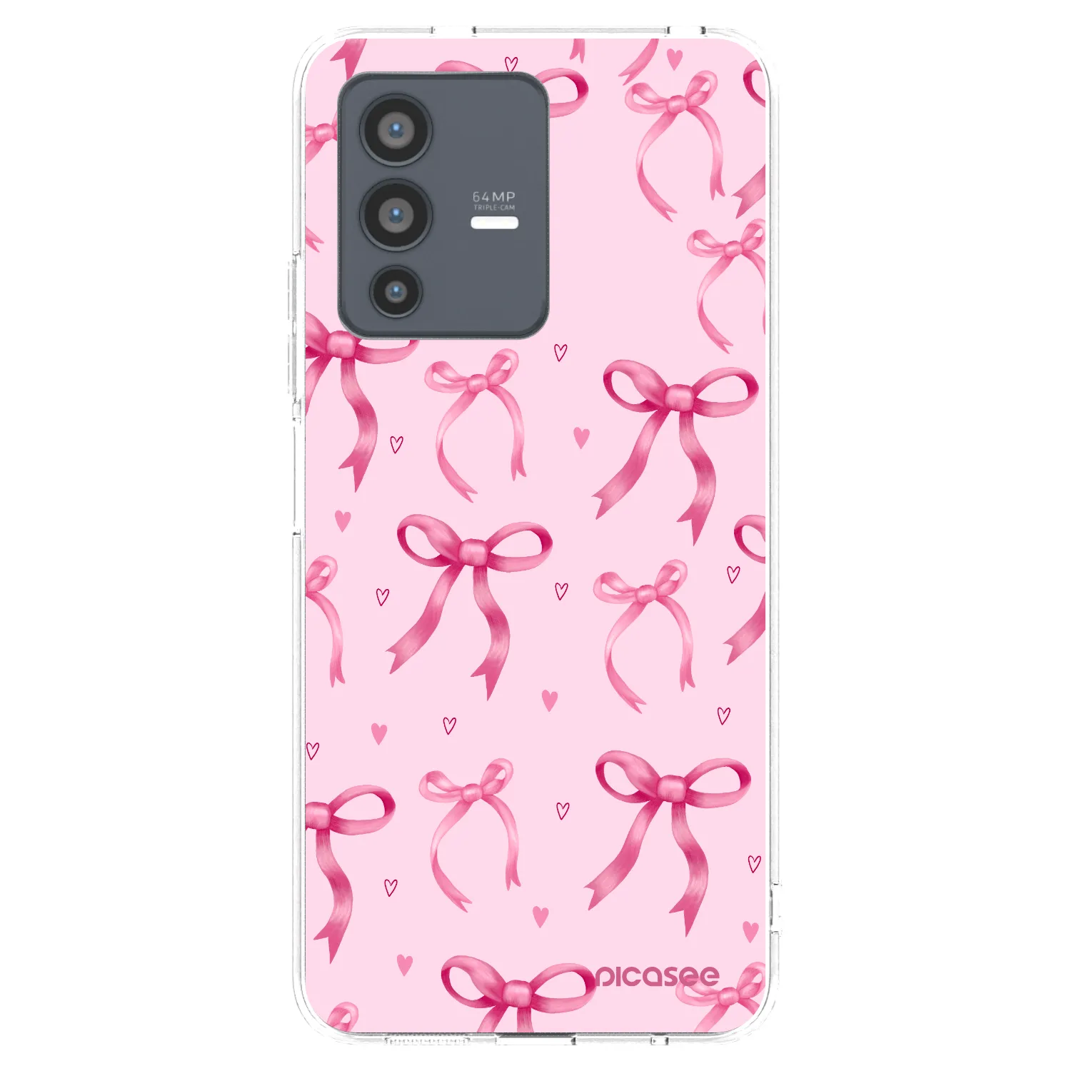 Picasee silikonowe przeźroczyste etui na Vivo V23 5G - Bow Aesthetic